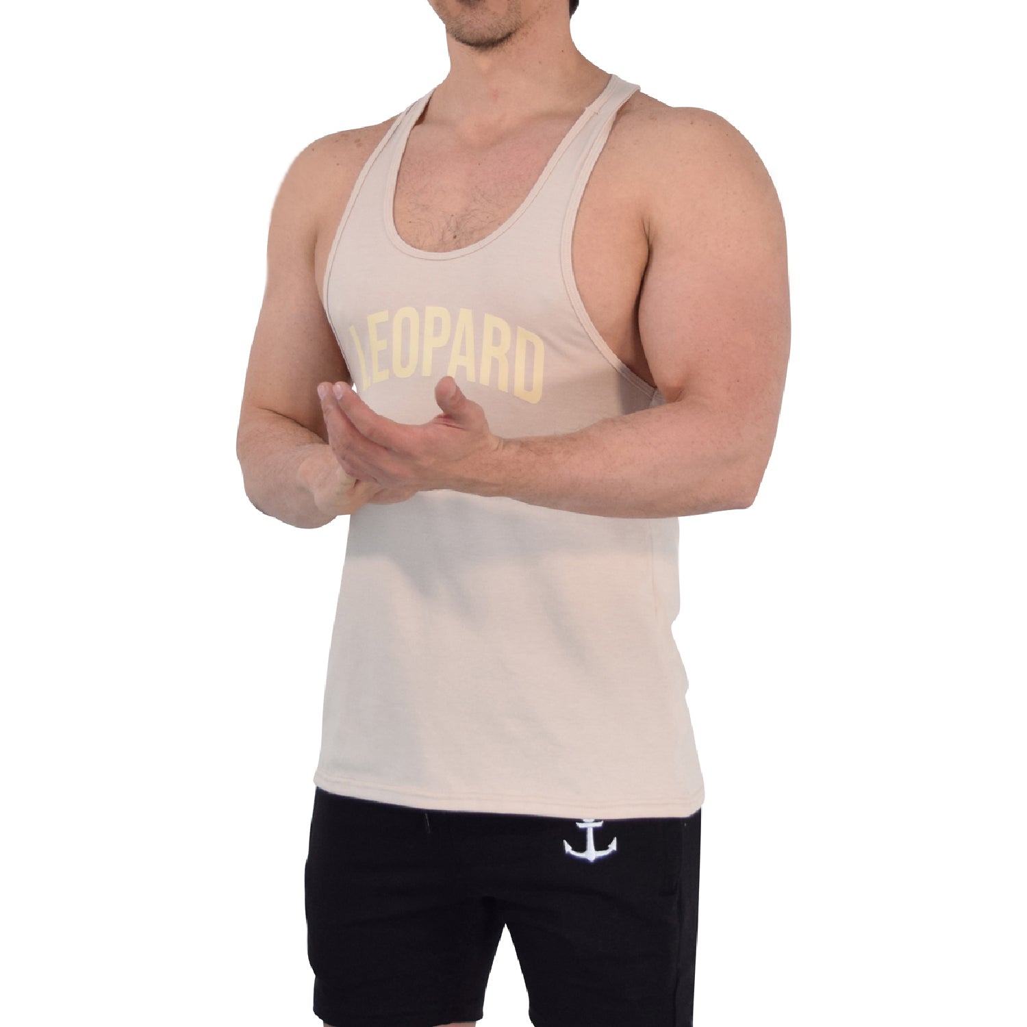 Gym Stringer Tank Varsity Full Sand