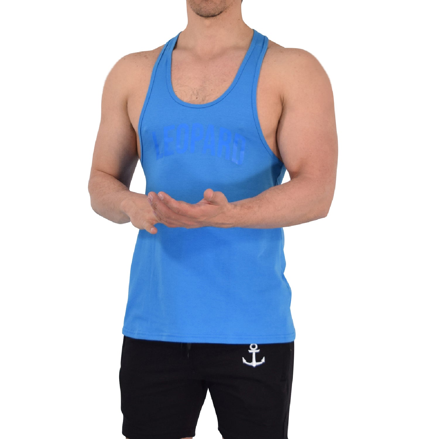 Gym Stringer Tank Varsity Full French Blue