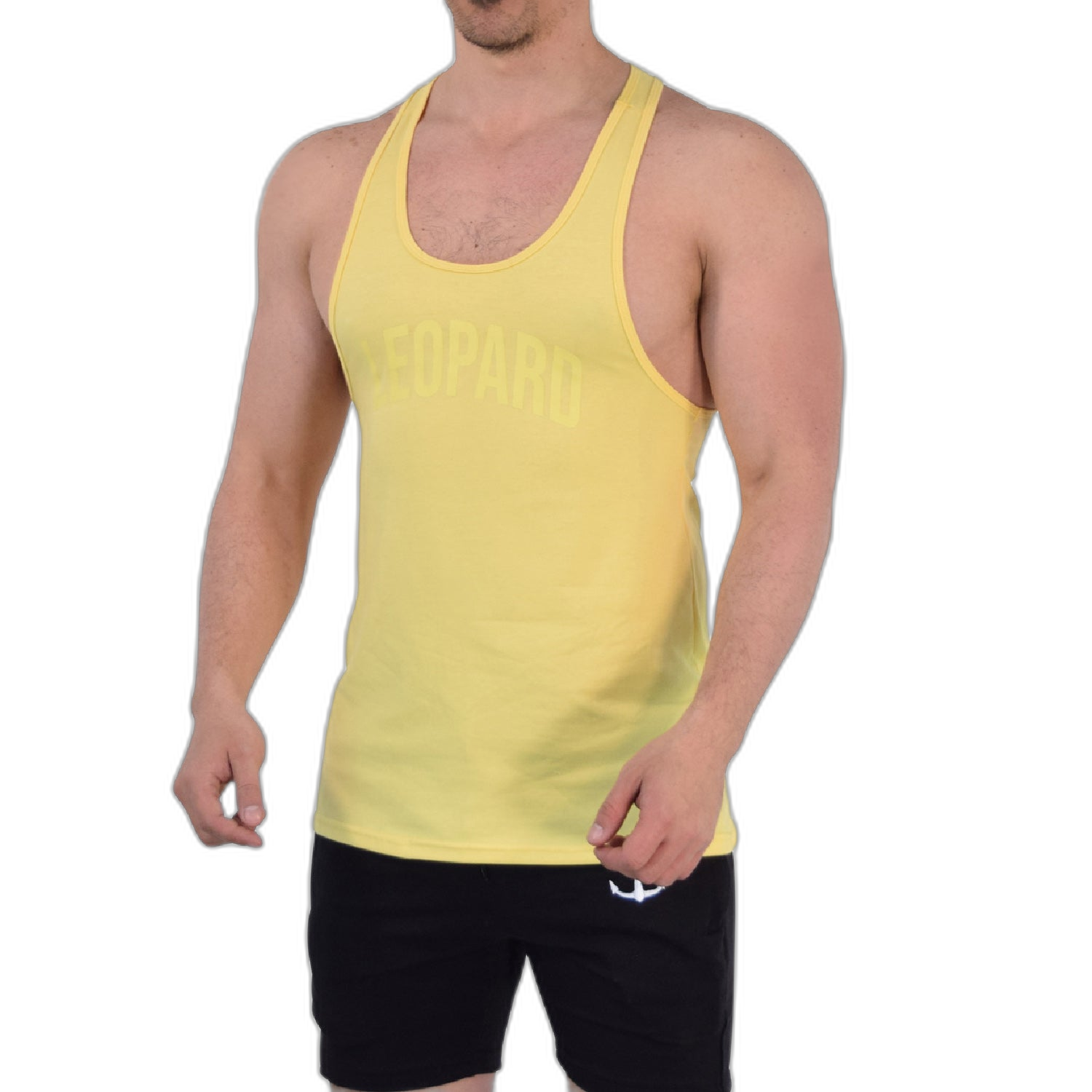 Gym Stringer Tank Varsity Full Light Mustard