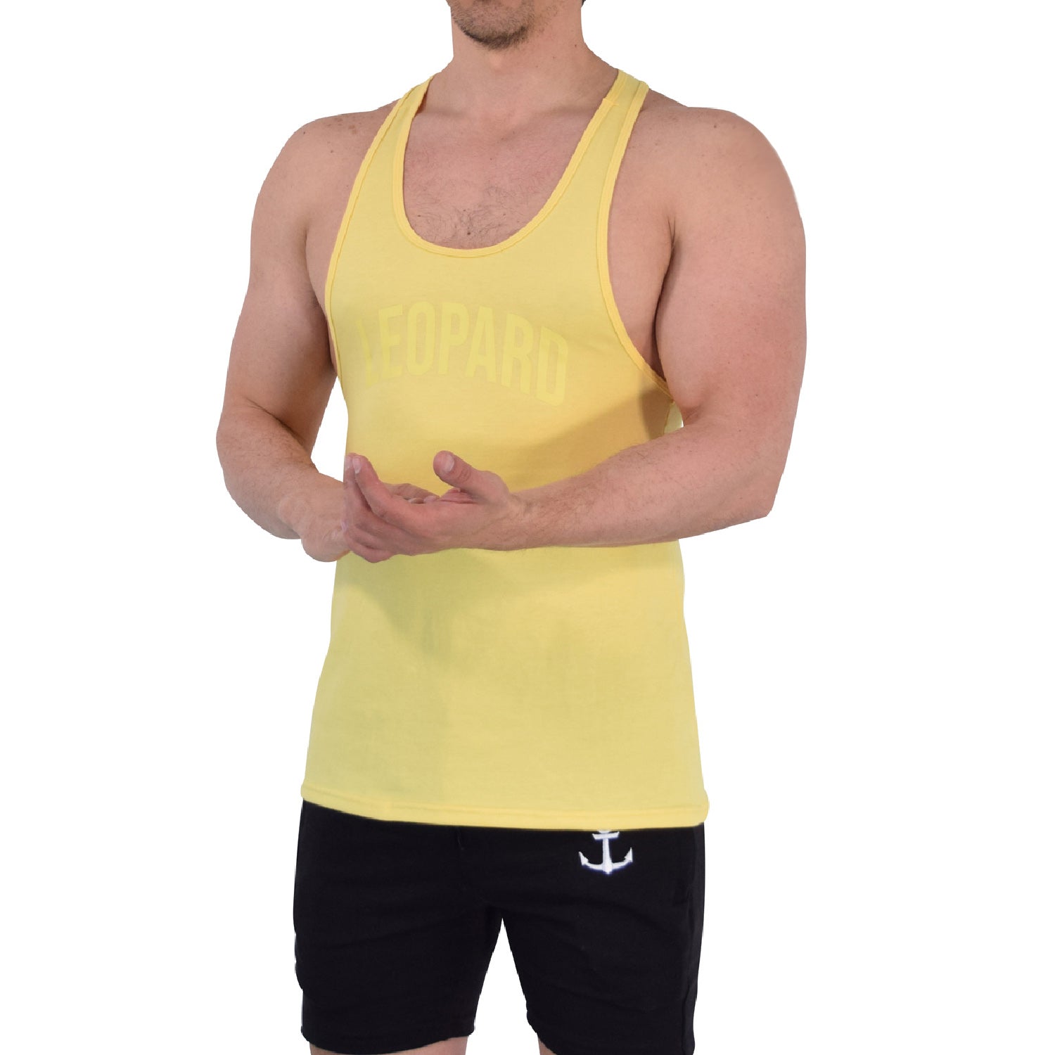 Gym Stringer Tank Varsity Full Light Mustard