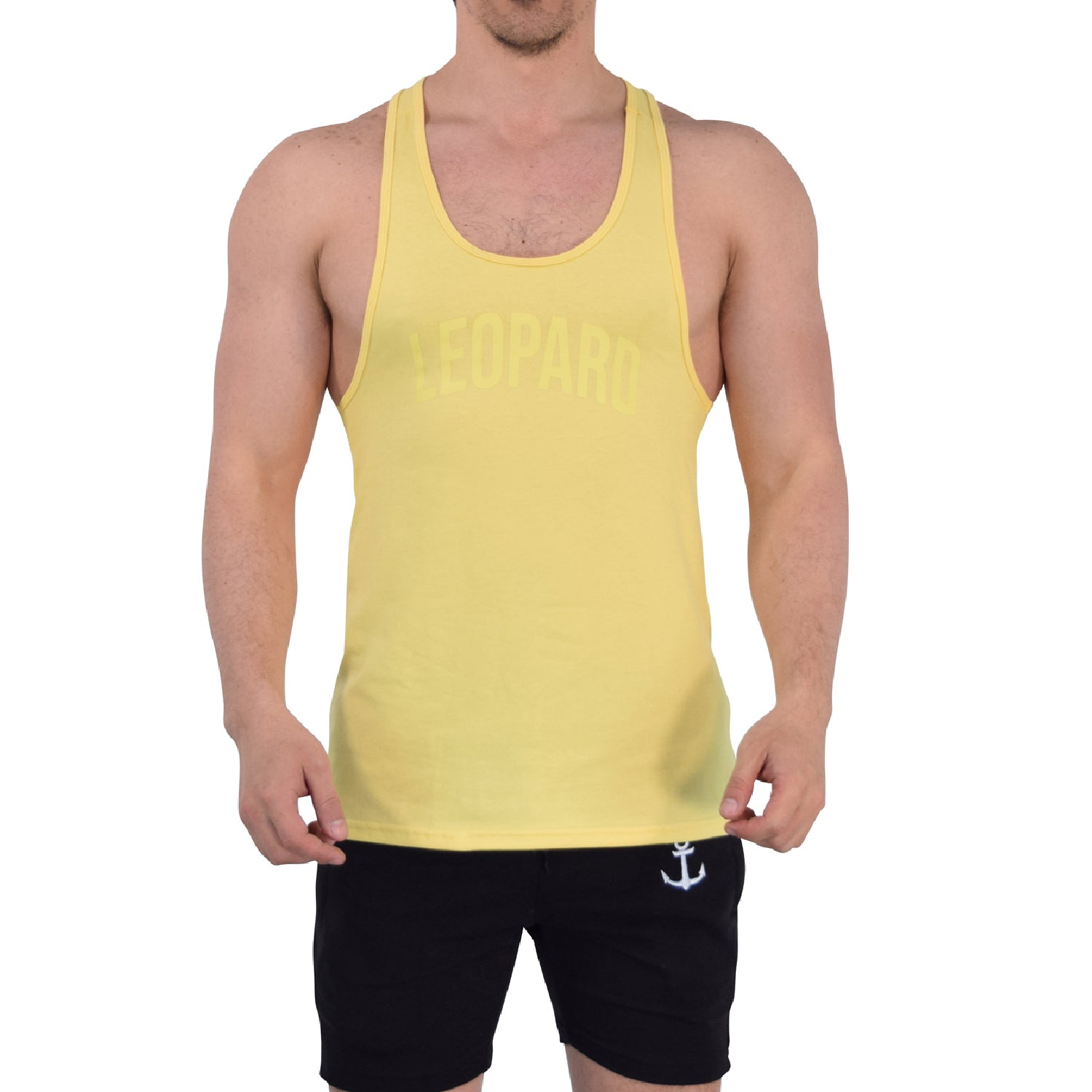 Gym Stringer Tank Varsity Full Light Mustard