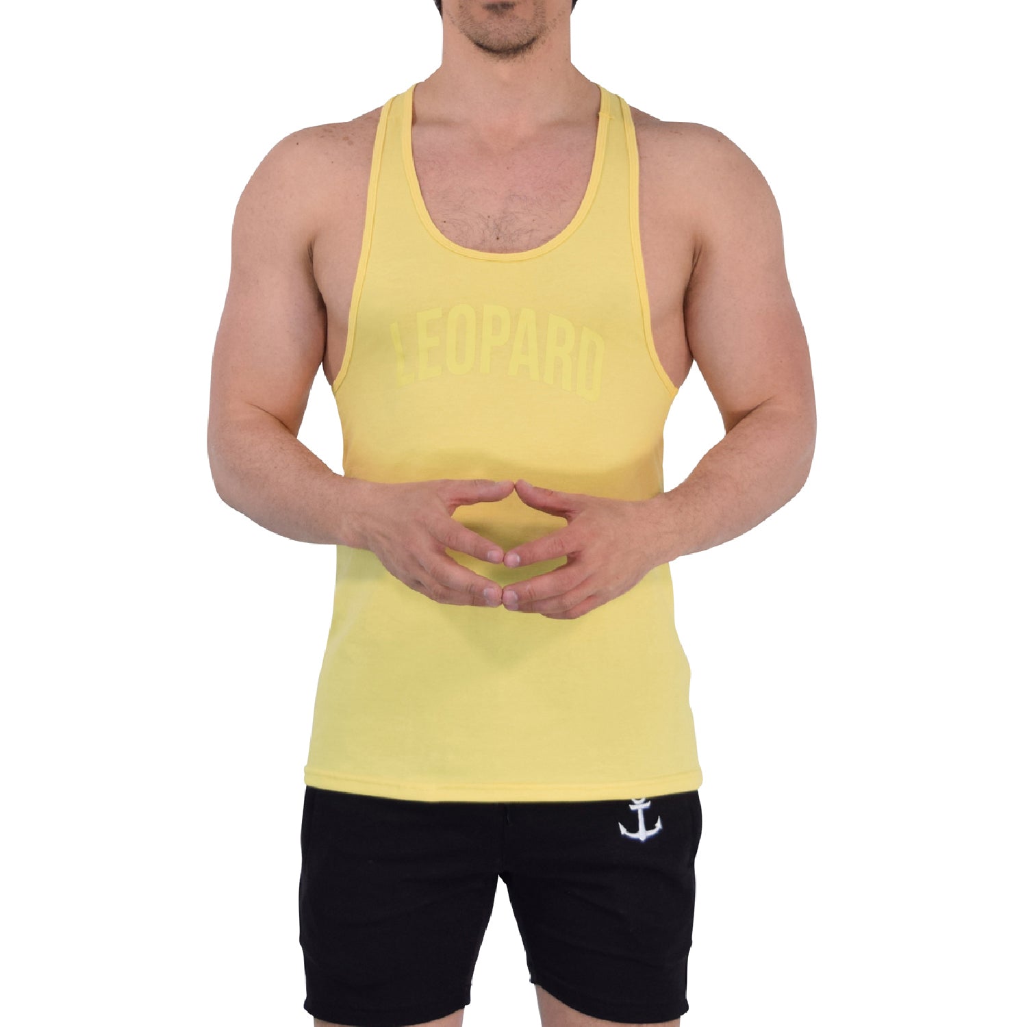 Gym Stringer Tank Varsity Full Light Mustard