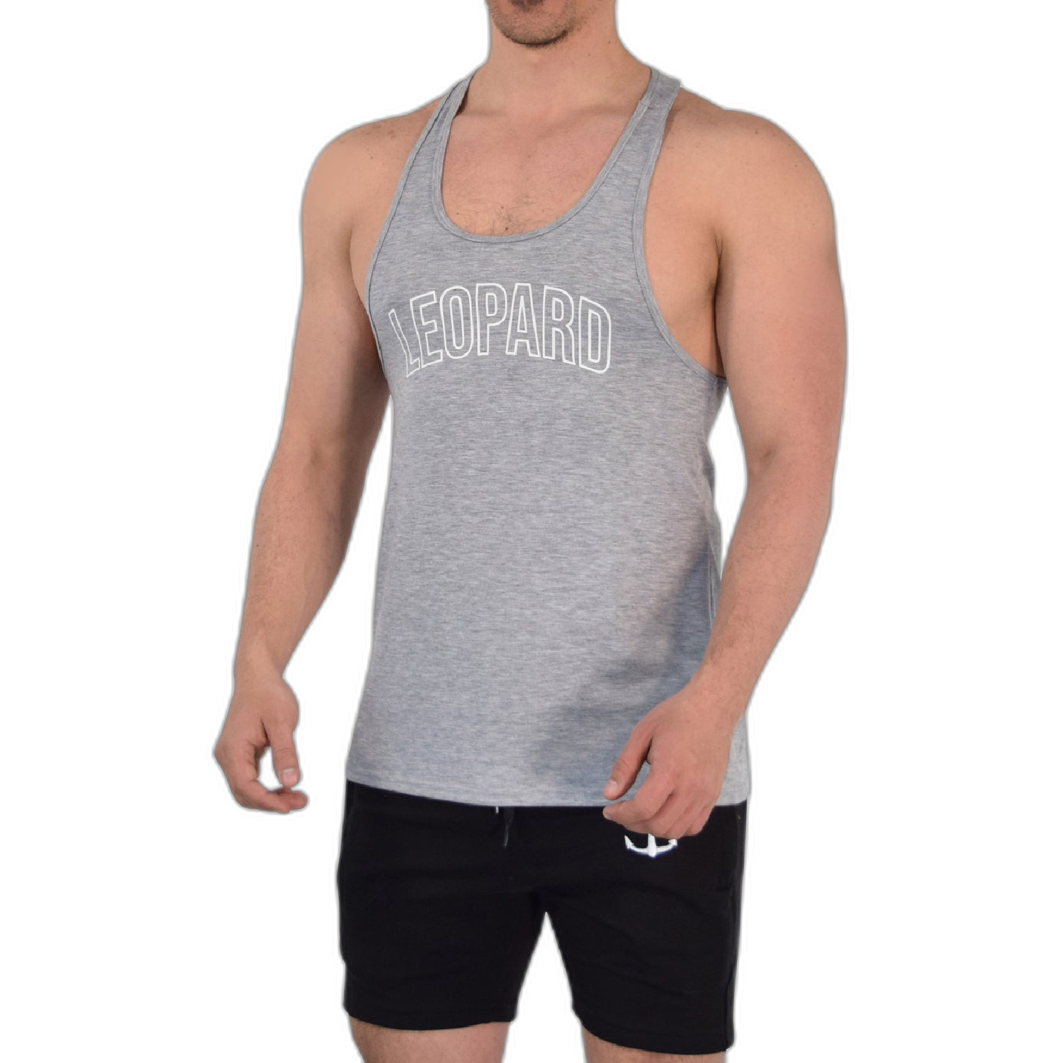 Gym Stringer Tank Varsity Lightgray Outline