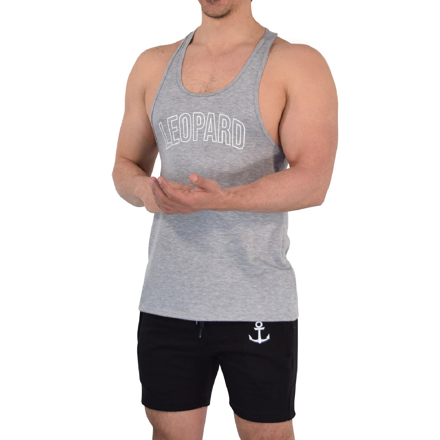 Gym Stringer Tank Varsity Lightgray Outline