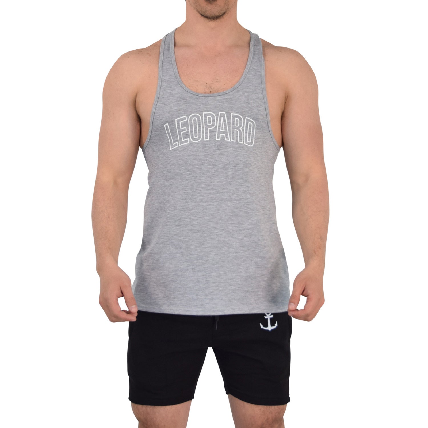 Gym Stringer Tank Varsity Lightgray Outline