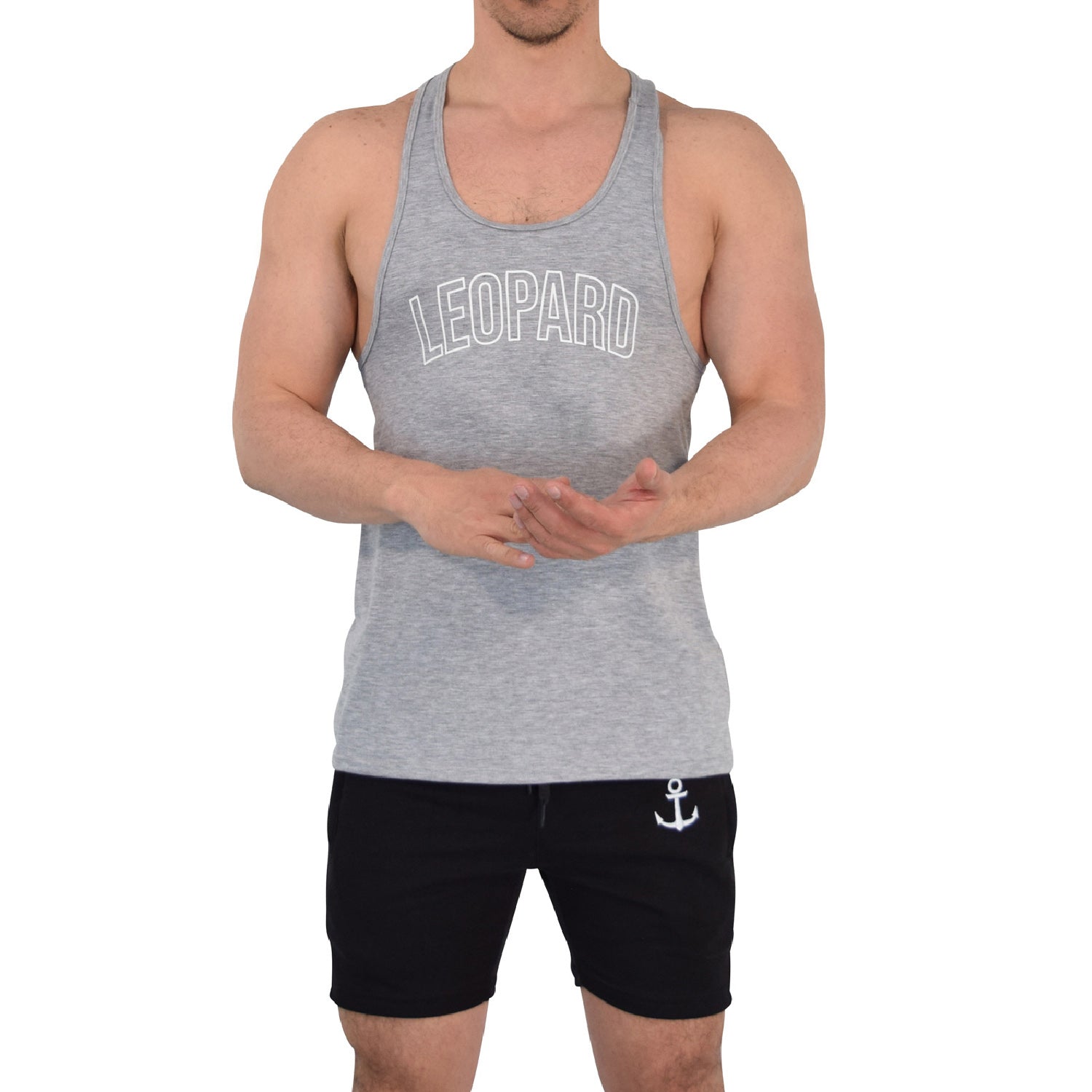 Gym Stringer Tank Varsity Lightgray Outline