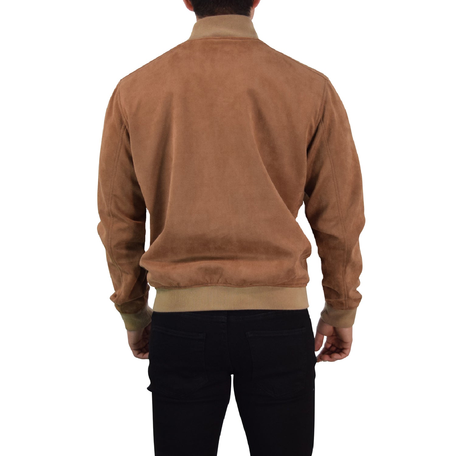Suede Bomber Jacket Brown