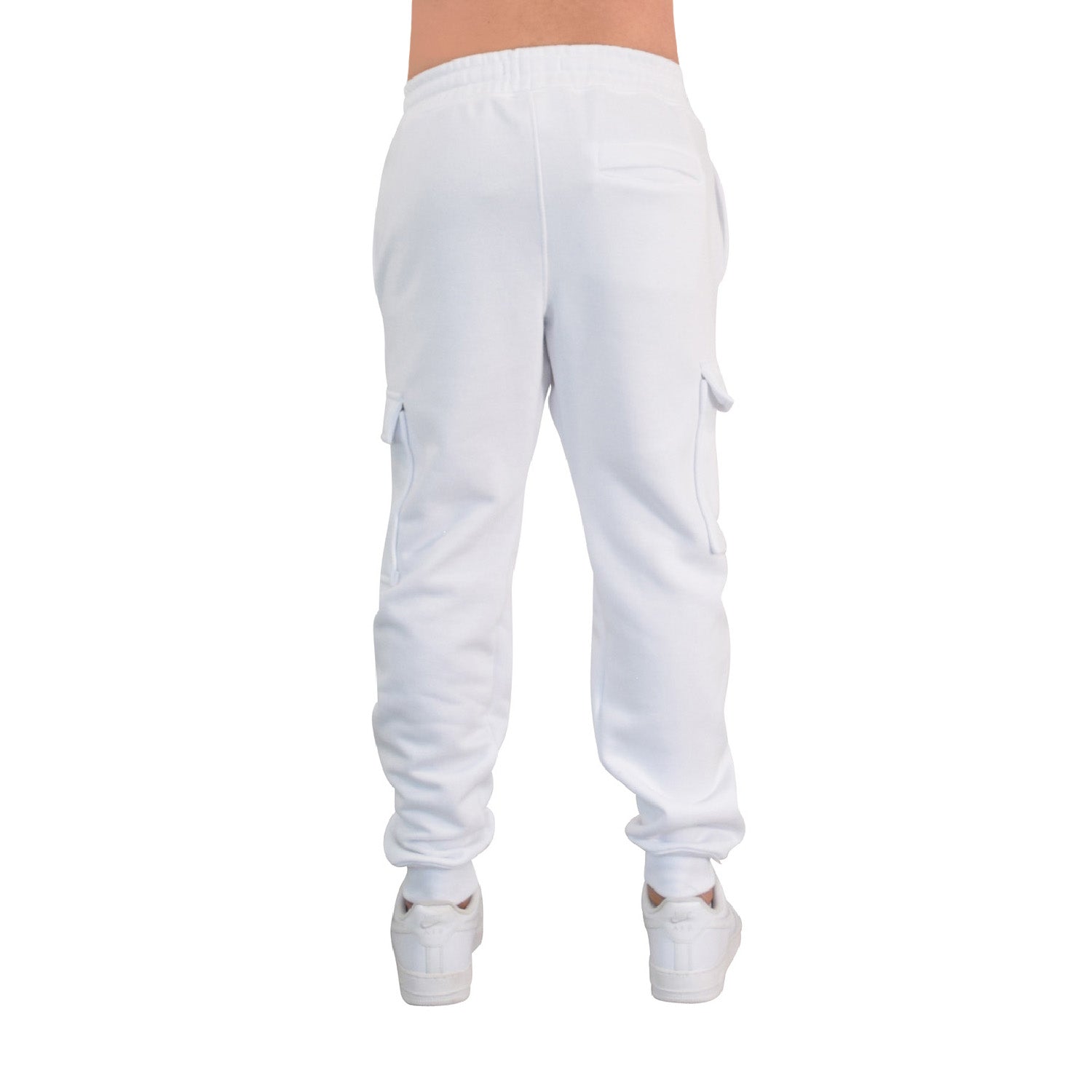 Fleece Cargo Jogger White