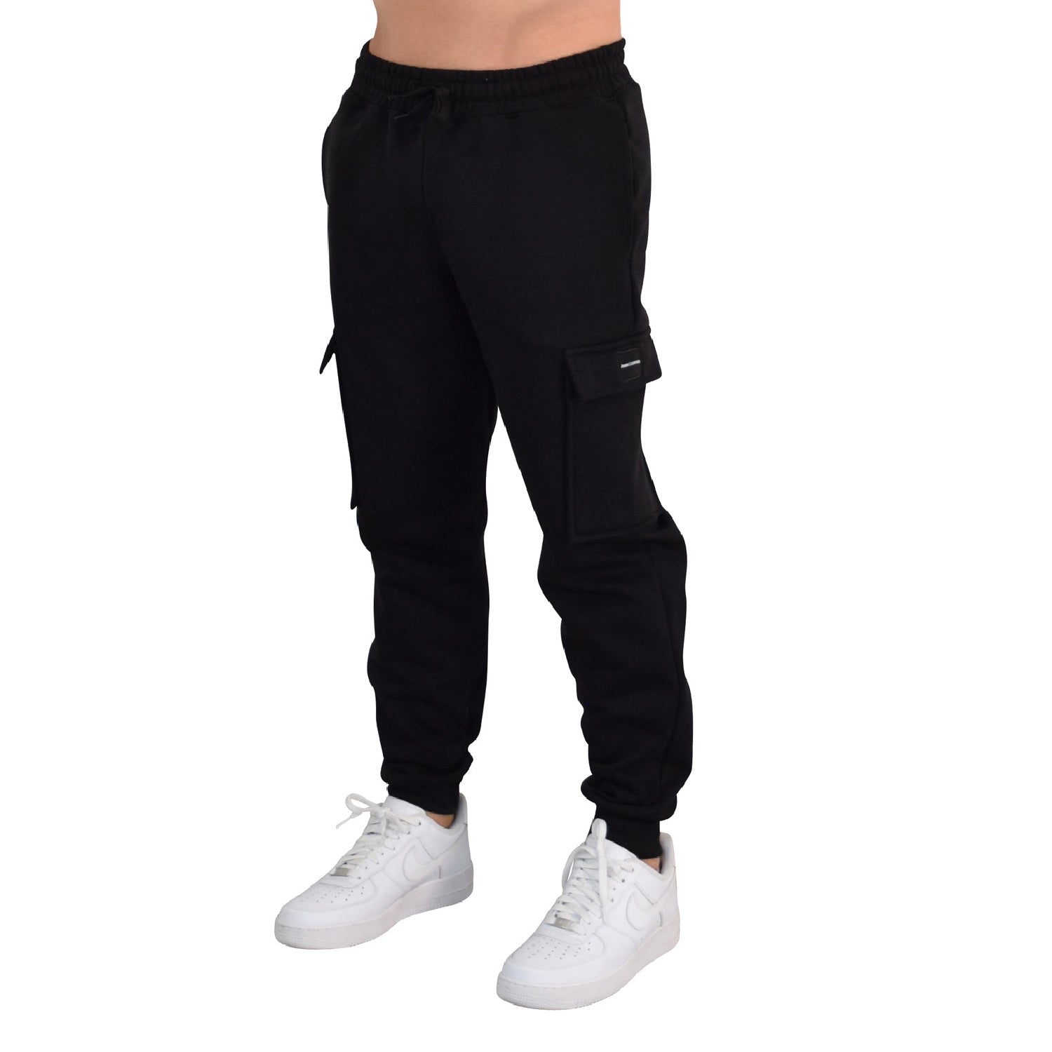 Fleece Cargo Jogger Black