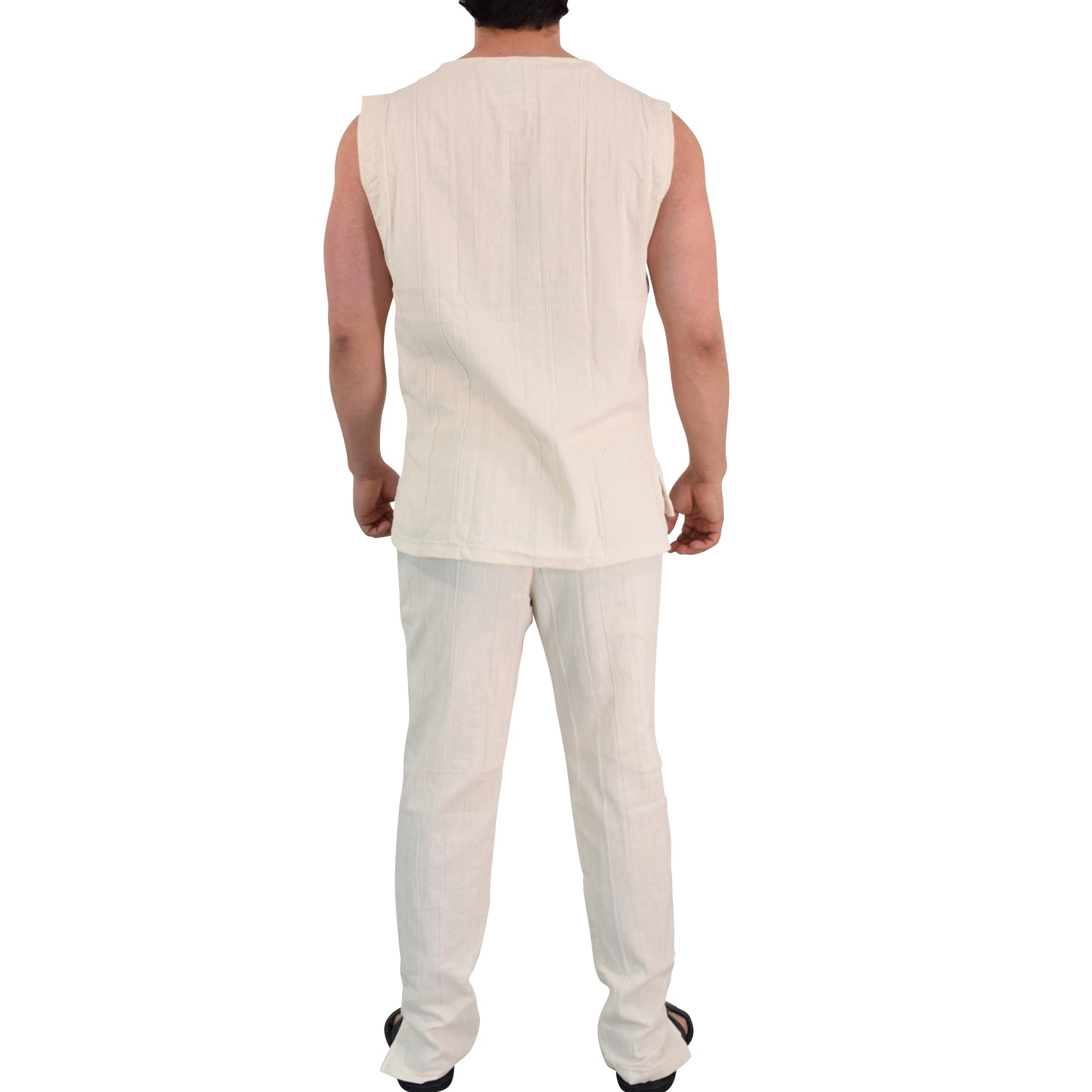 Moon Prayer Cotton Tank Raw White