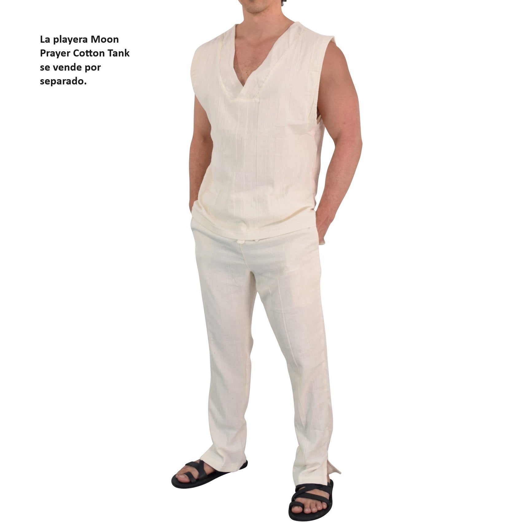 Moon Prayer Relaxed Cotton Trouser Raw White