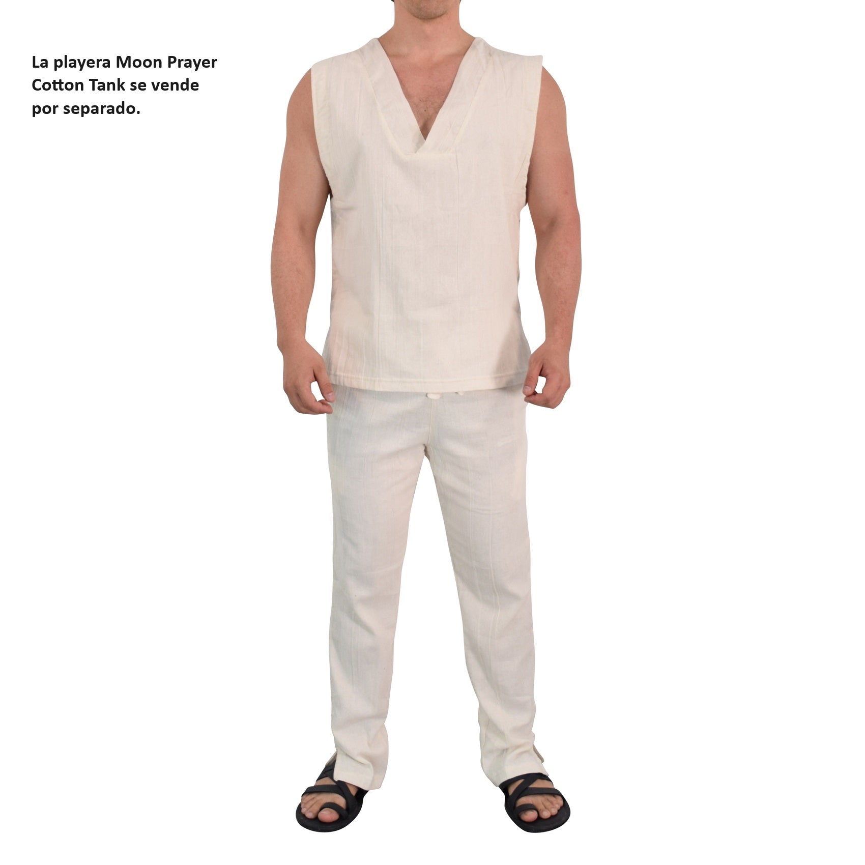 Moon Prayer Relaxed Cotton Trouser Raw White
