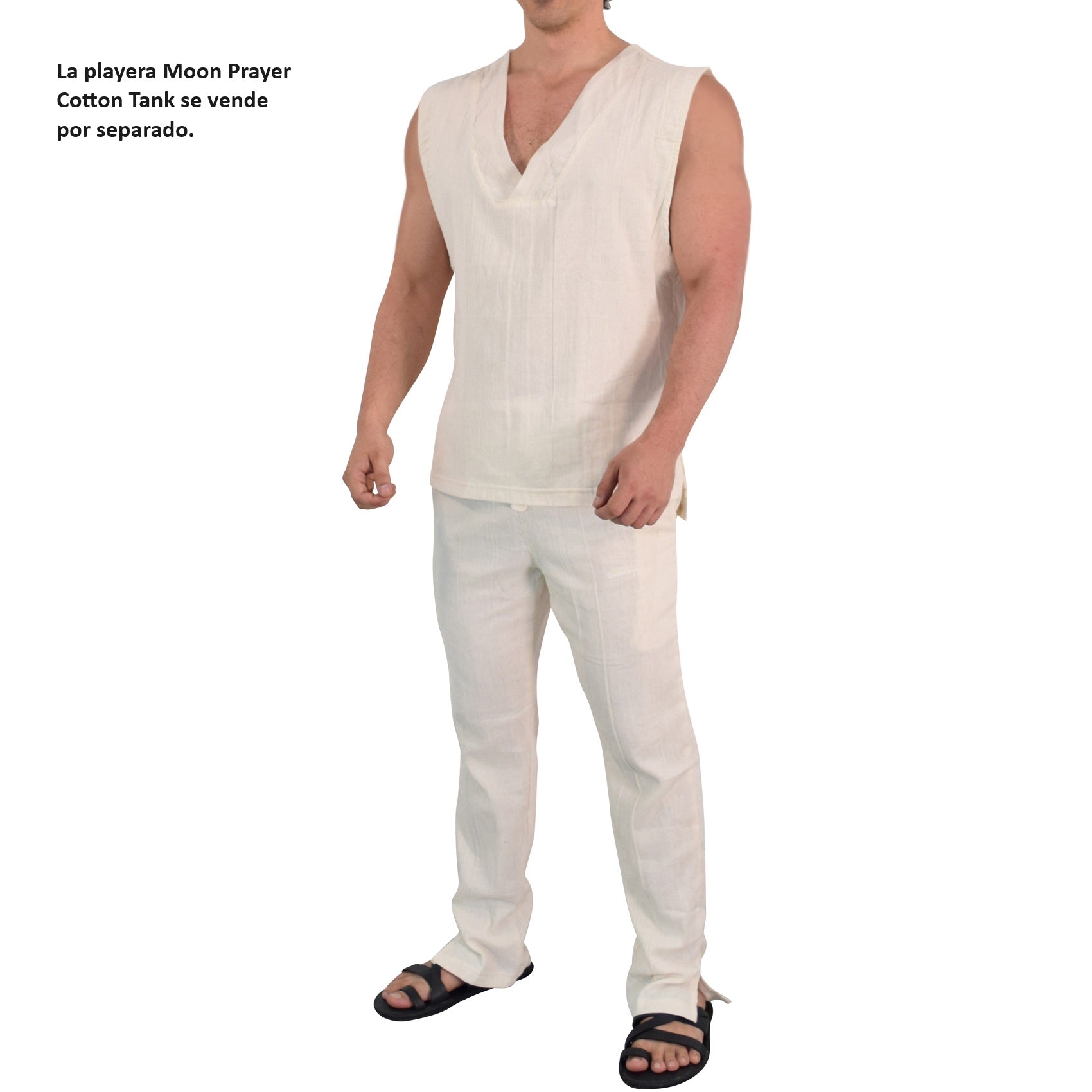Moon Prayer Relaxed Cotton Trouser Raw White