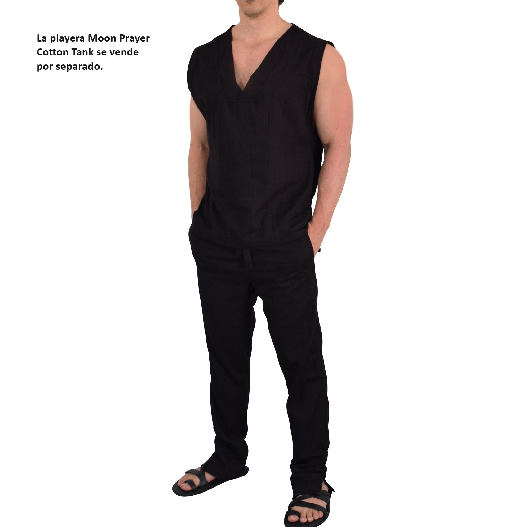 Moon Prayer Relaxed Cotton Trouser Dark Black