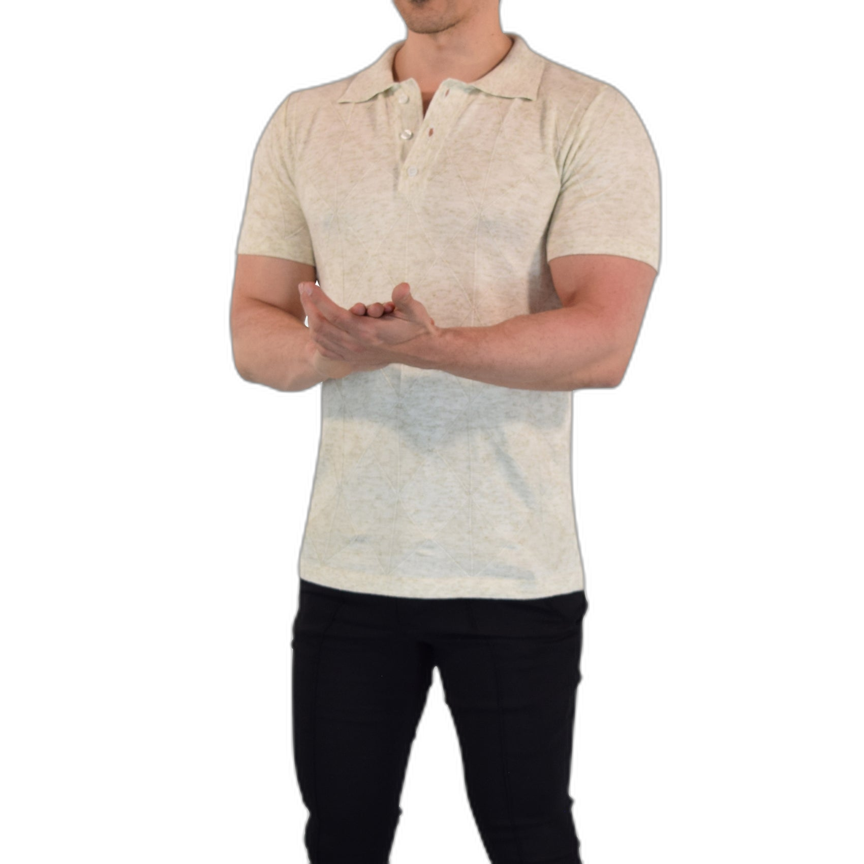 Knitted Golf Club Polo Oatmeal