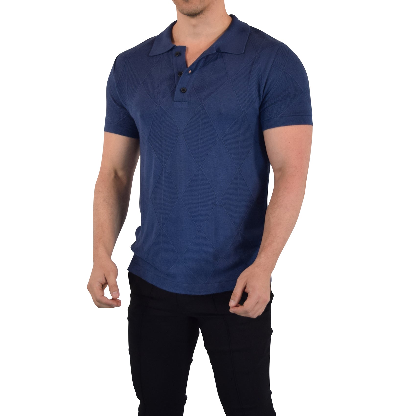 Knitted Golf Club Polo Dark Indigo