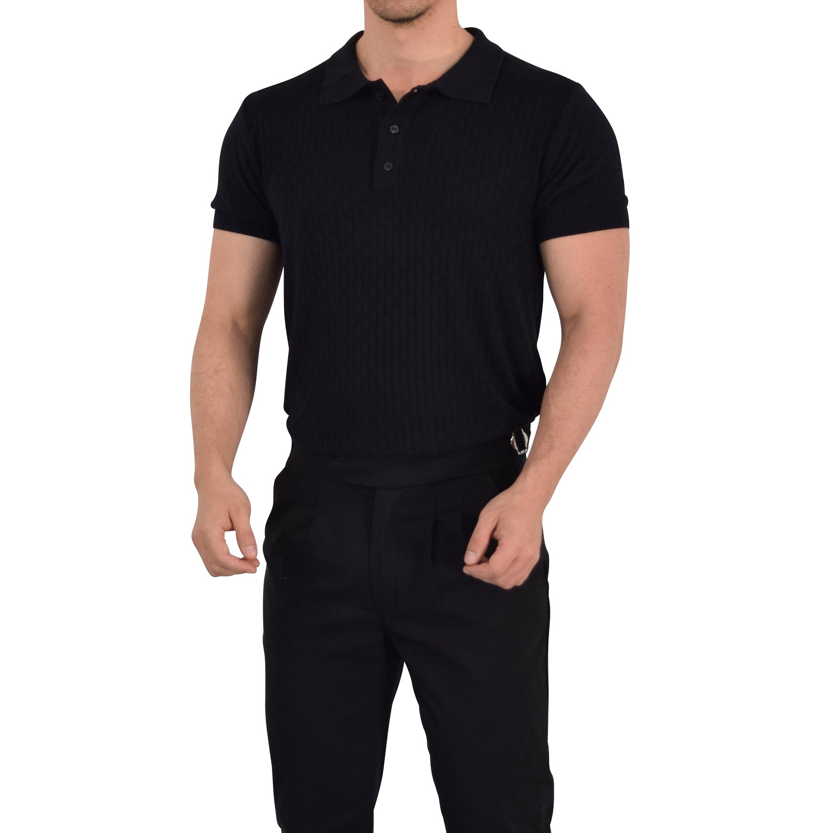 Knitted Connery Polo Black