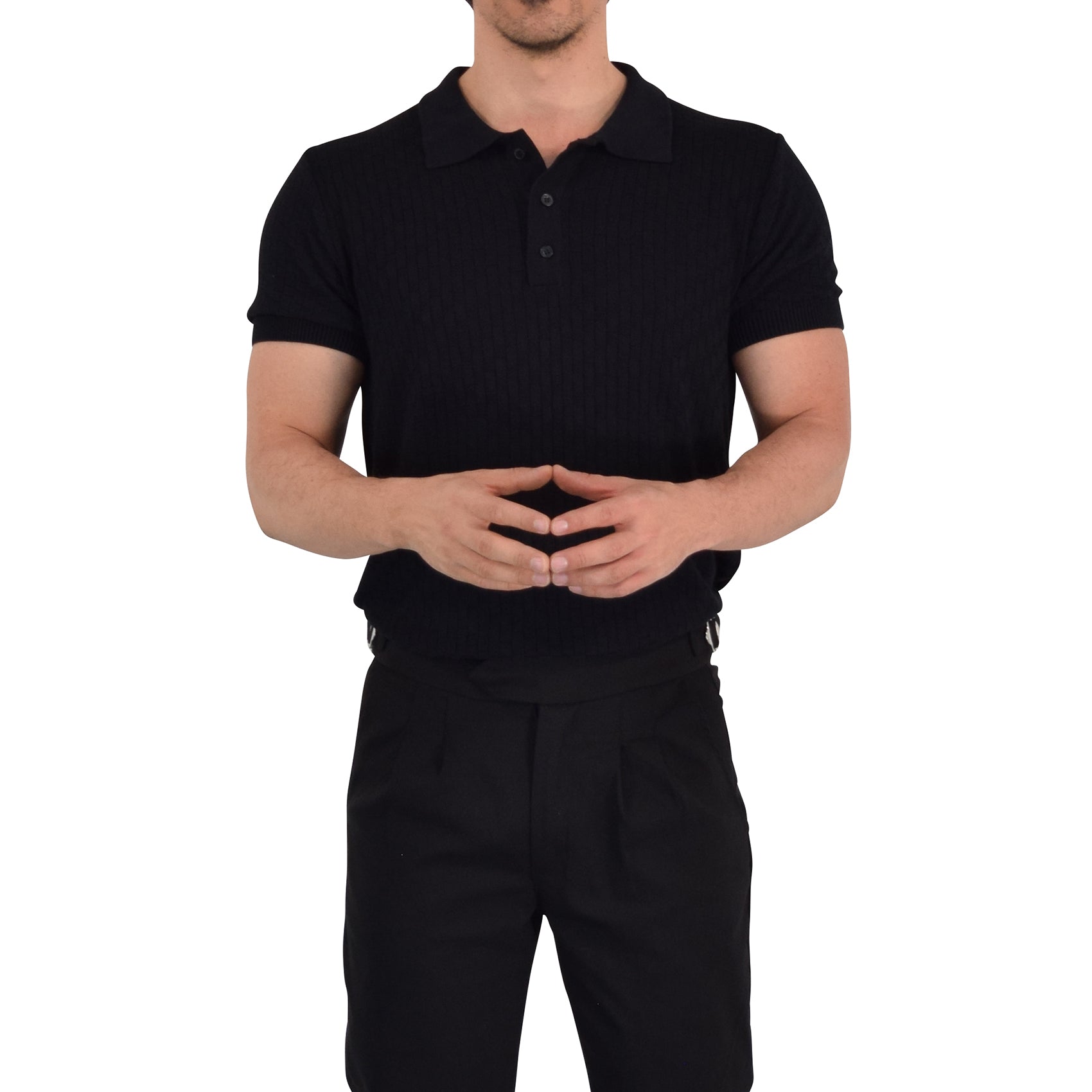 Knitted Connery Polo Black