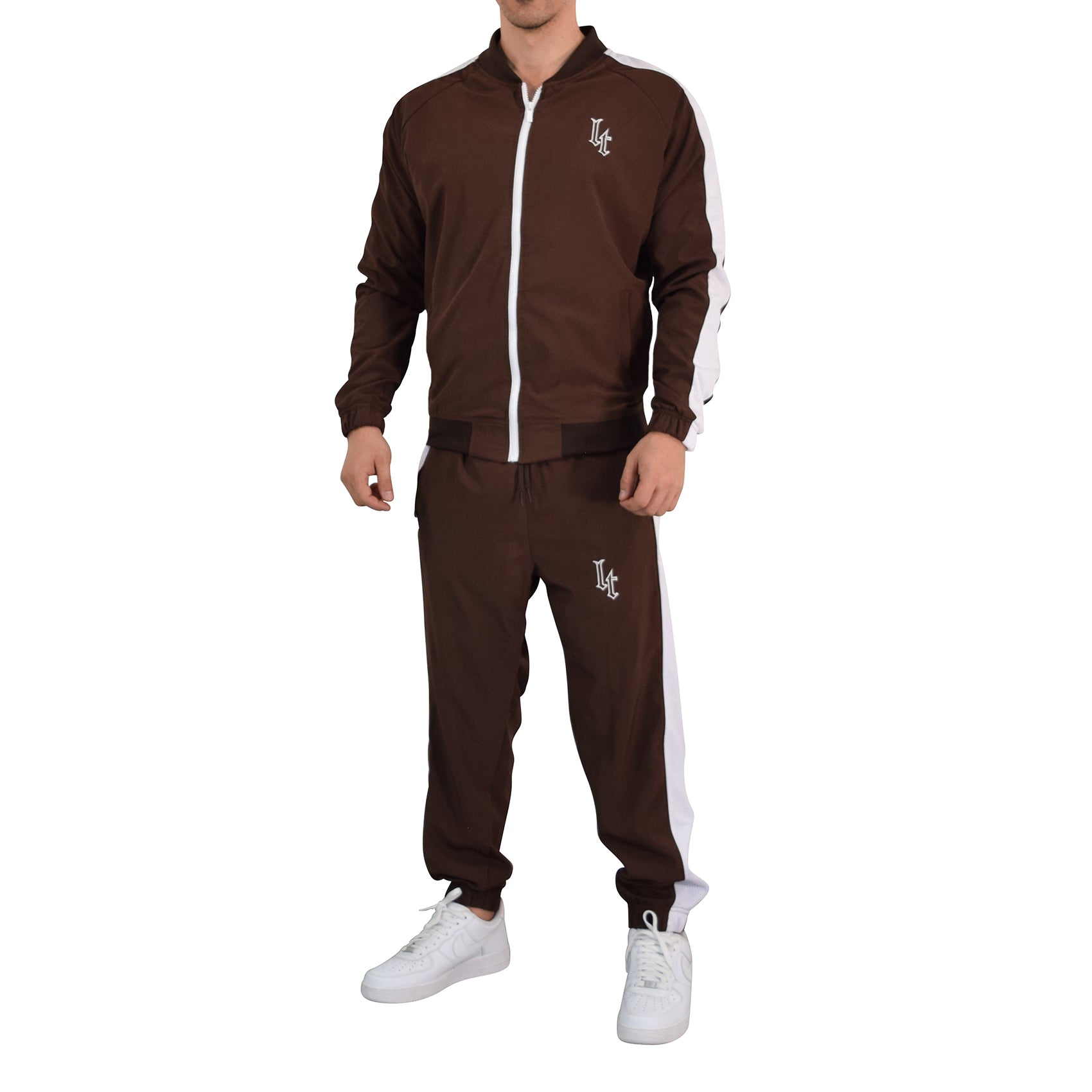 Fleece Tracksuit Black & Gold Metal Emblem