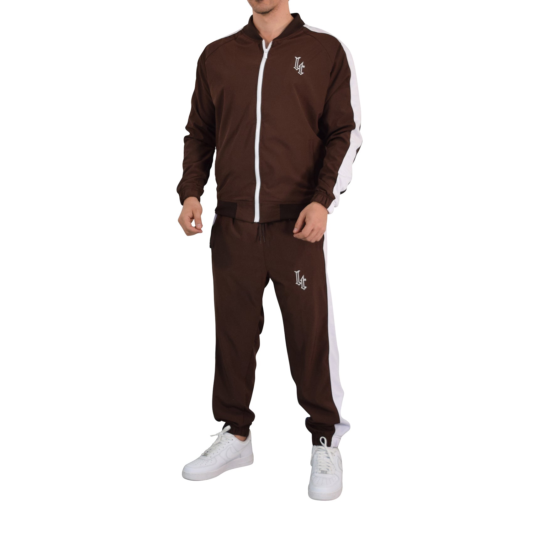 Fleece Tracksuit Black & Gold Metal Emblem