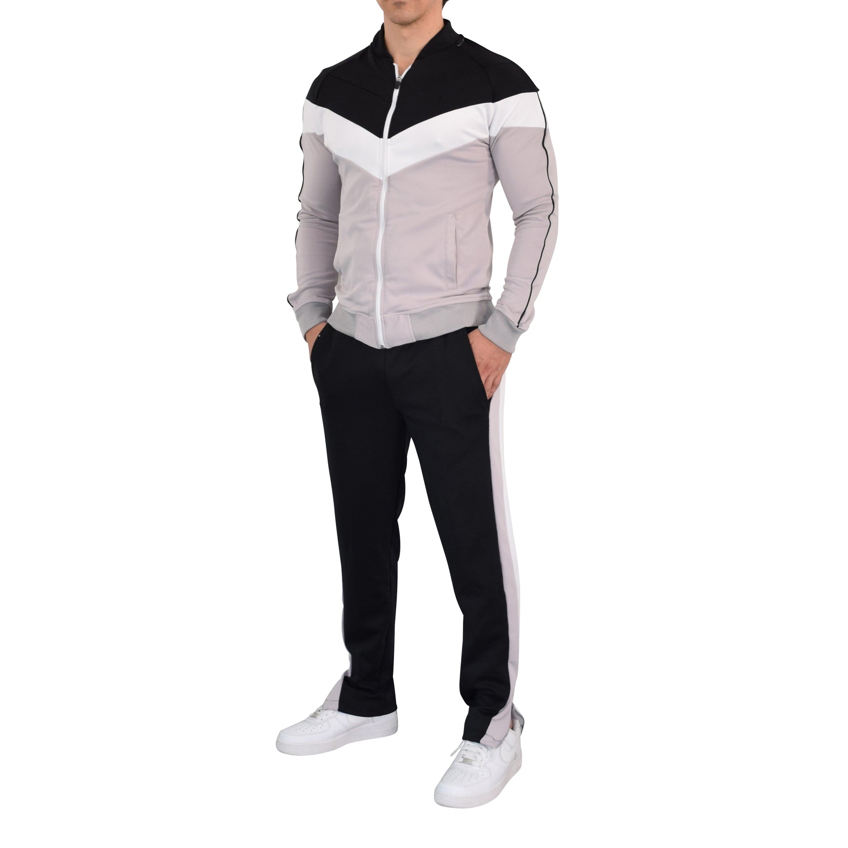 Montecarlo Tracksuit Black Gray White