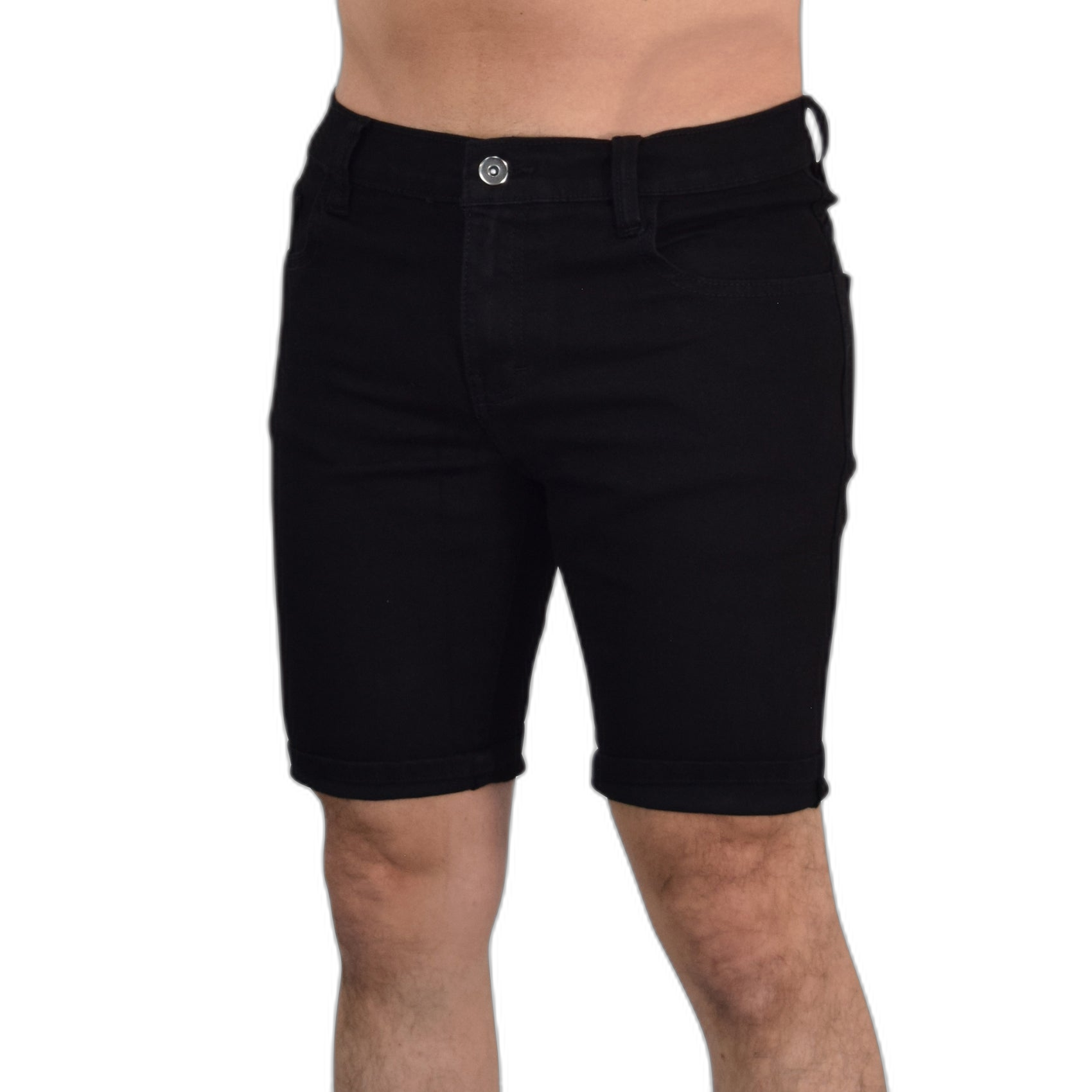 Denim Slim Short Black