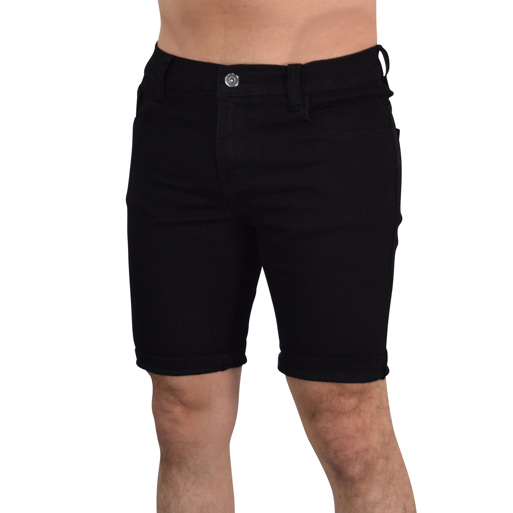 Denim Slim Short Black