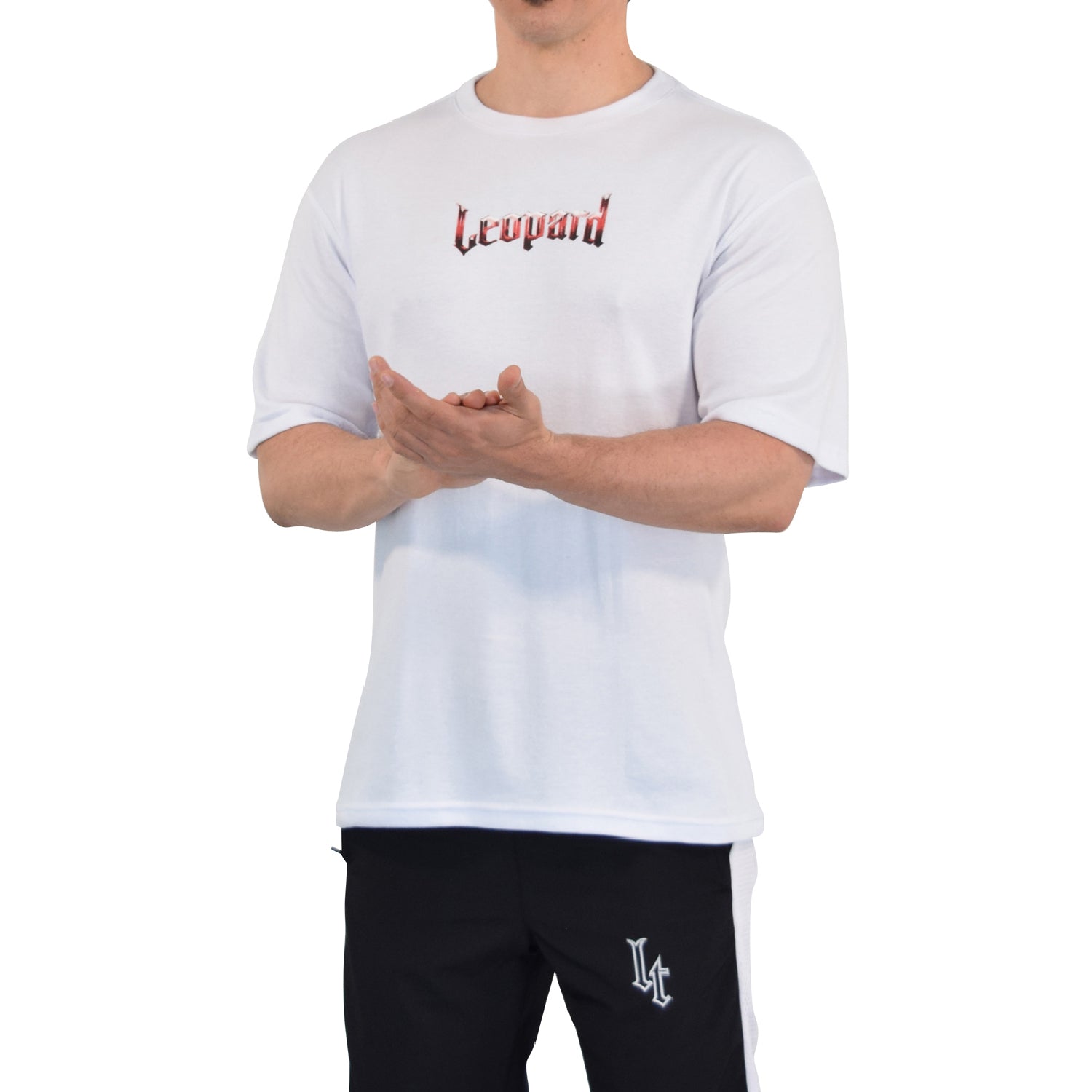 Playera Oversized Metal Logo White