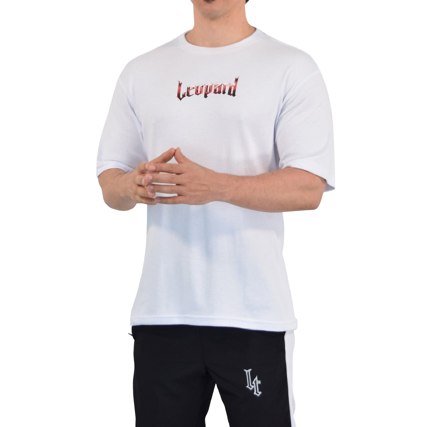 Playera Oversized Metal Logo White