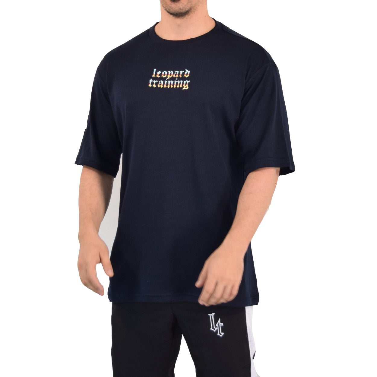 Playera Oversized Navy 80'S Metal Logo