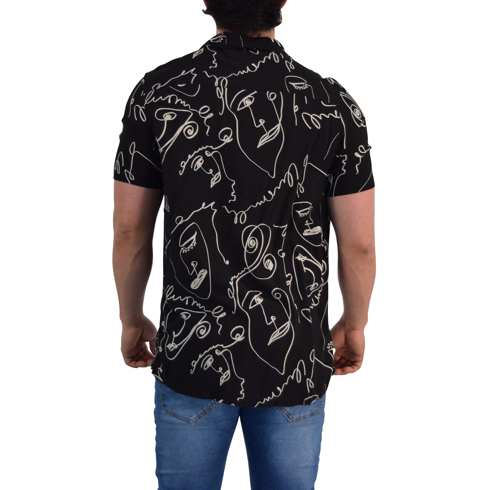 Camisa Resort Manga Corta Relaxed Fit One Liner