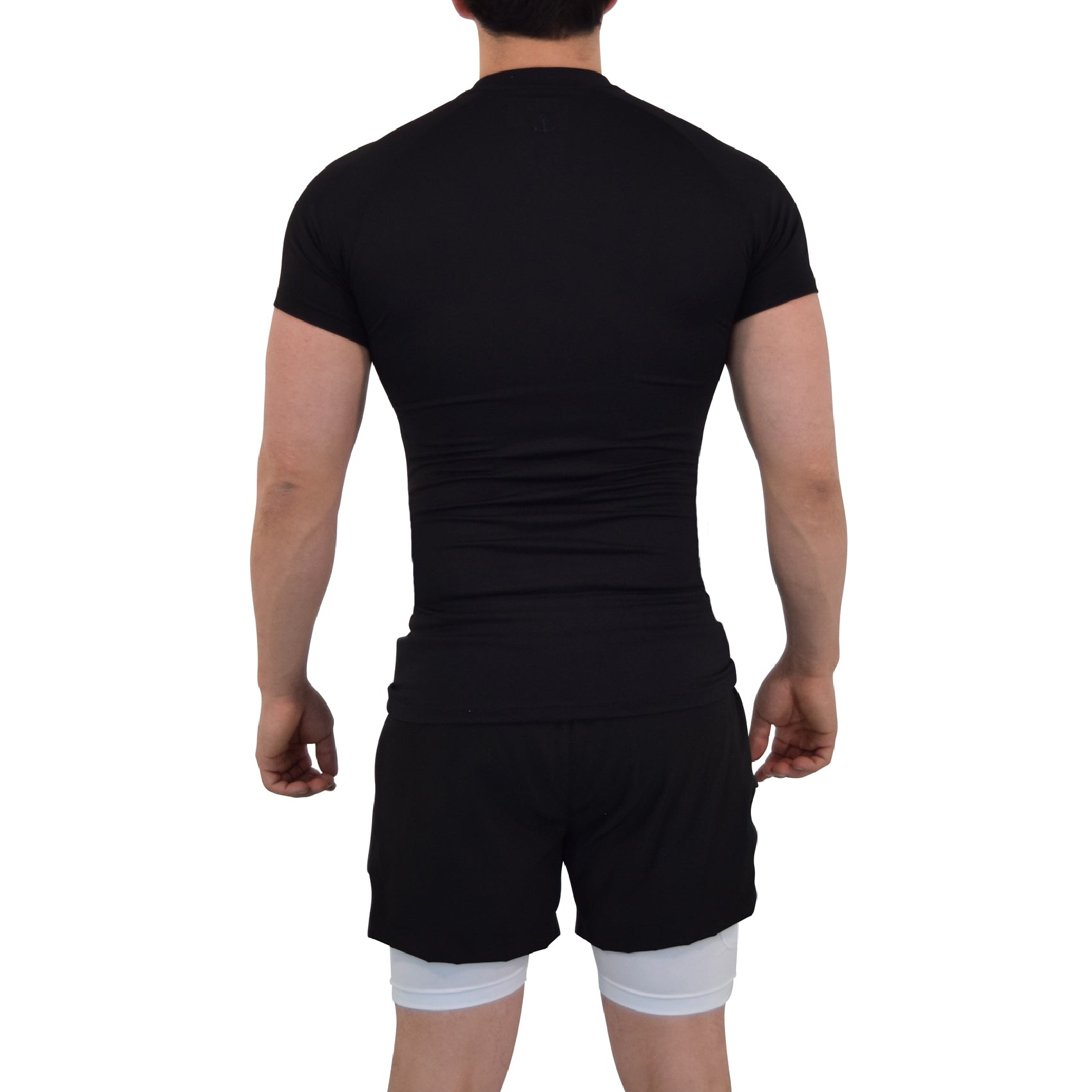 Speed Compression T-Shirt Night Black Logo Black