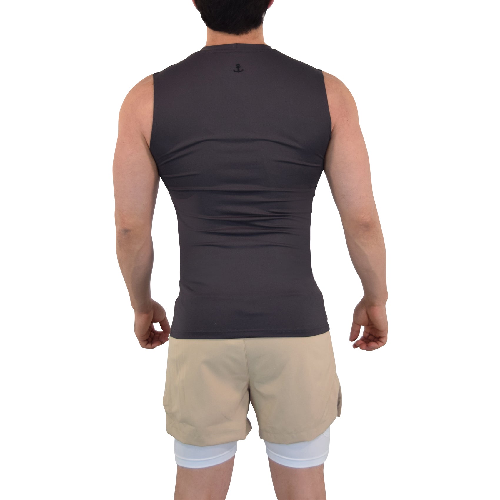 Speed Compression Tank Dark Gray Logo Black