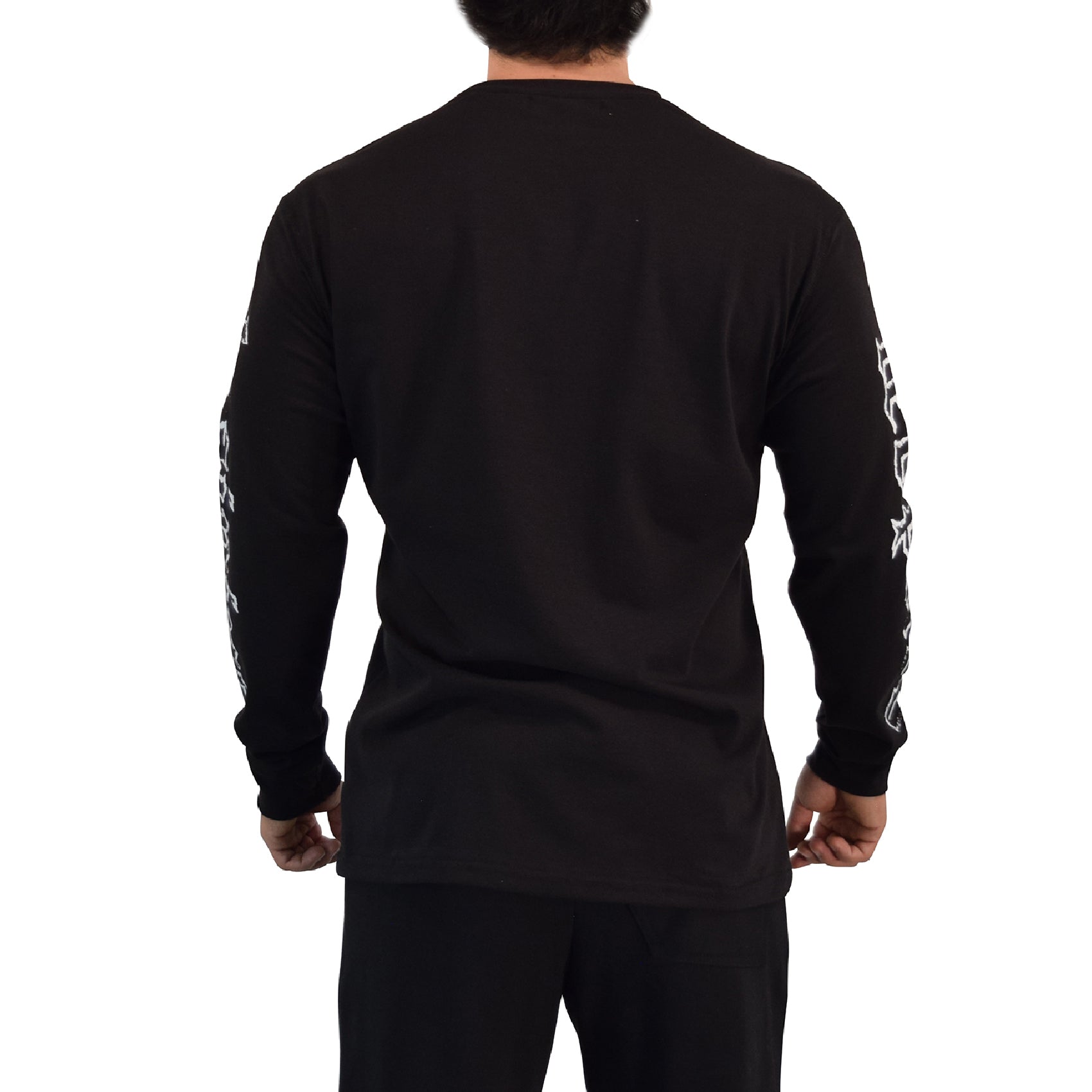 Playera Oversized Manga Larga Power Logo Black