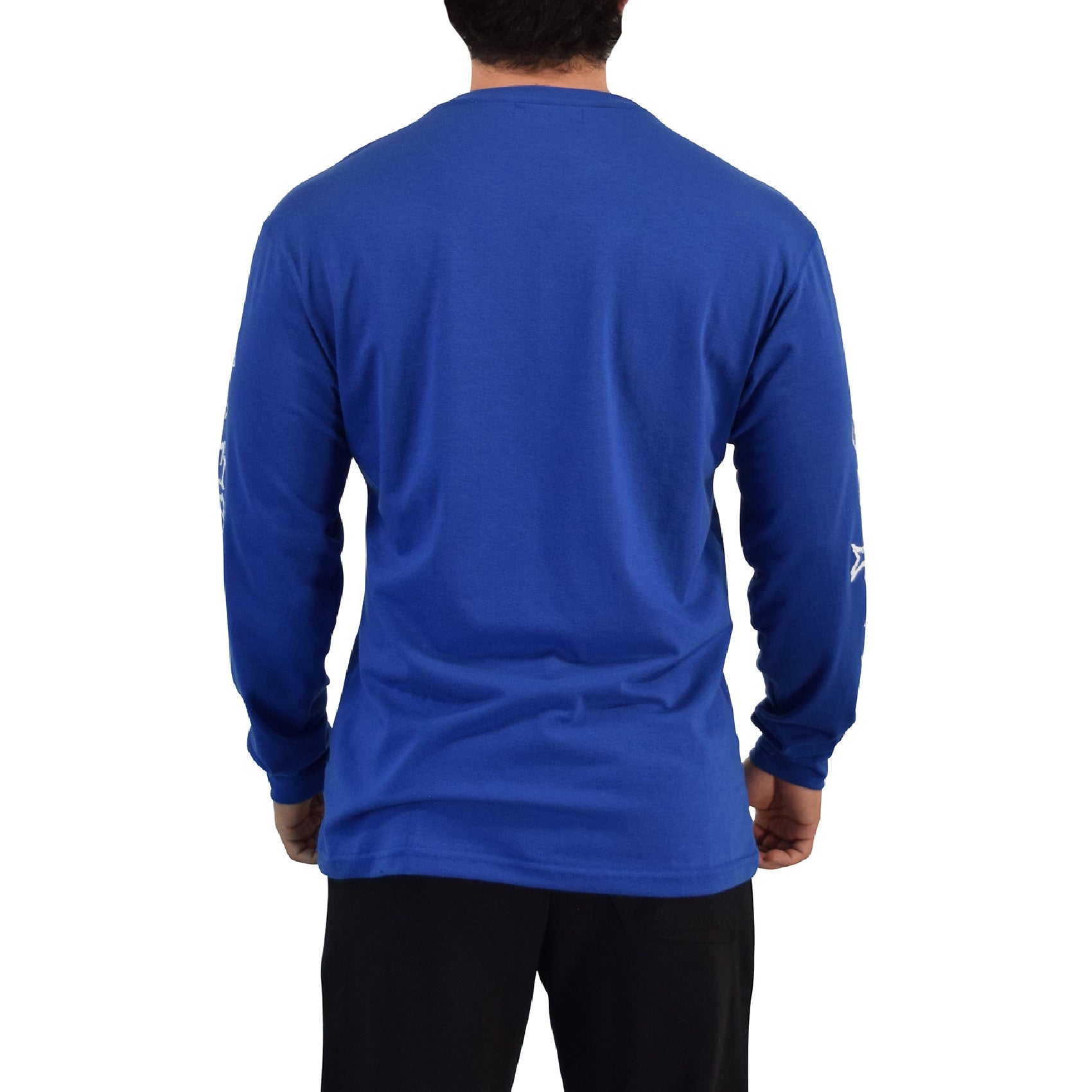 Playera Oversized Manga Larga Power Logo Royal