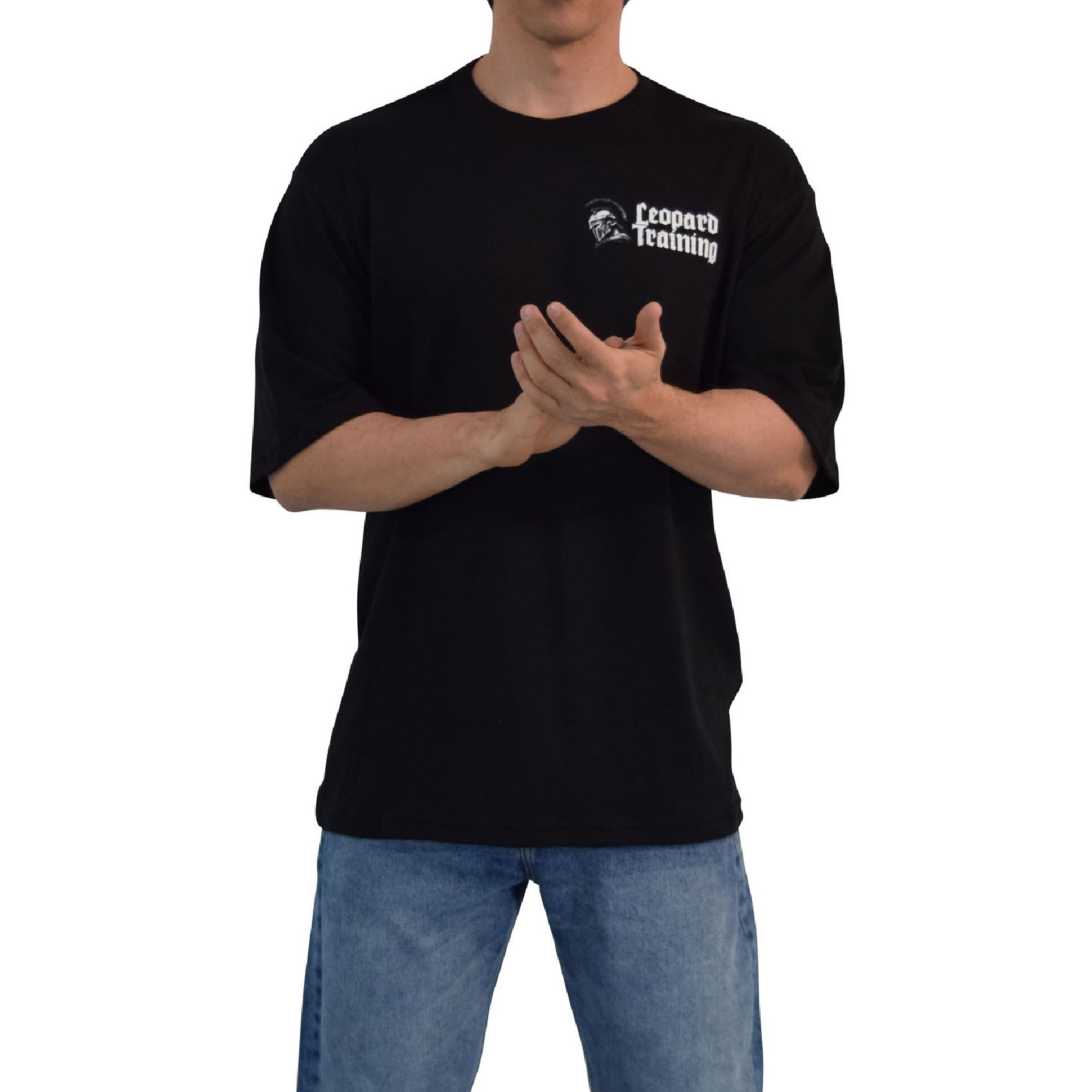 Playera Oversized Spartan Warrior Training Overcomes Black