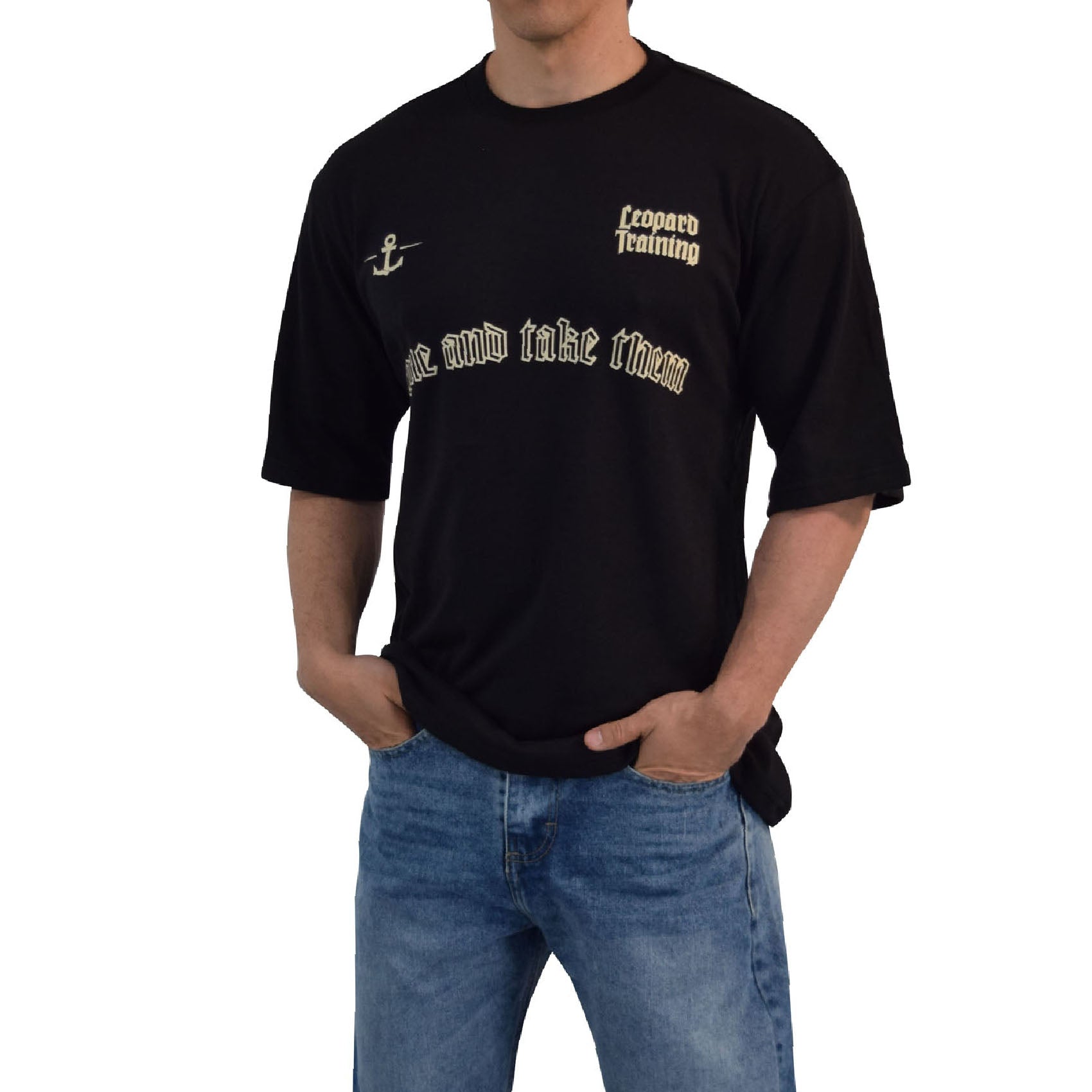 Playera Oversized Spartan Warrior Actions Speak Black
