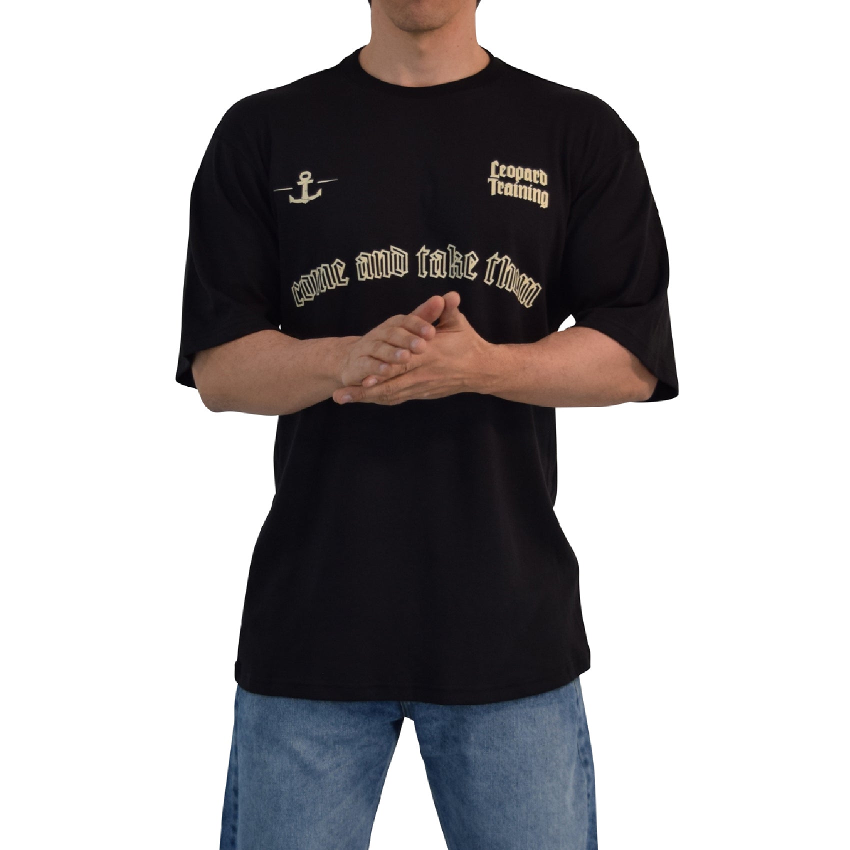 Playera Oversized Spartan Warrior Actions Speak Black