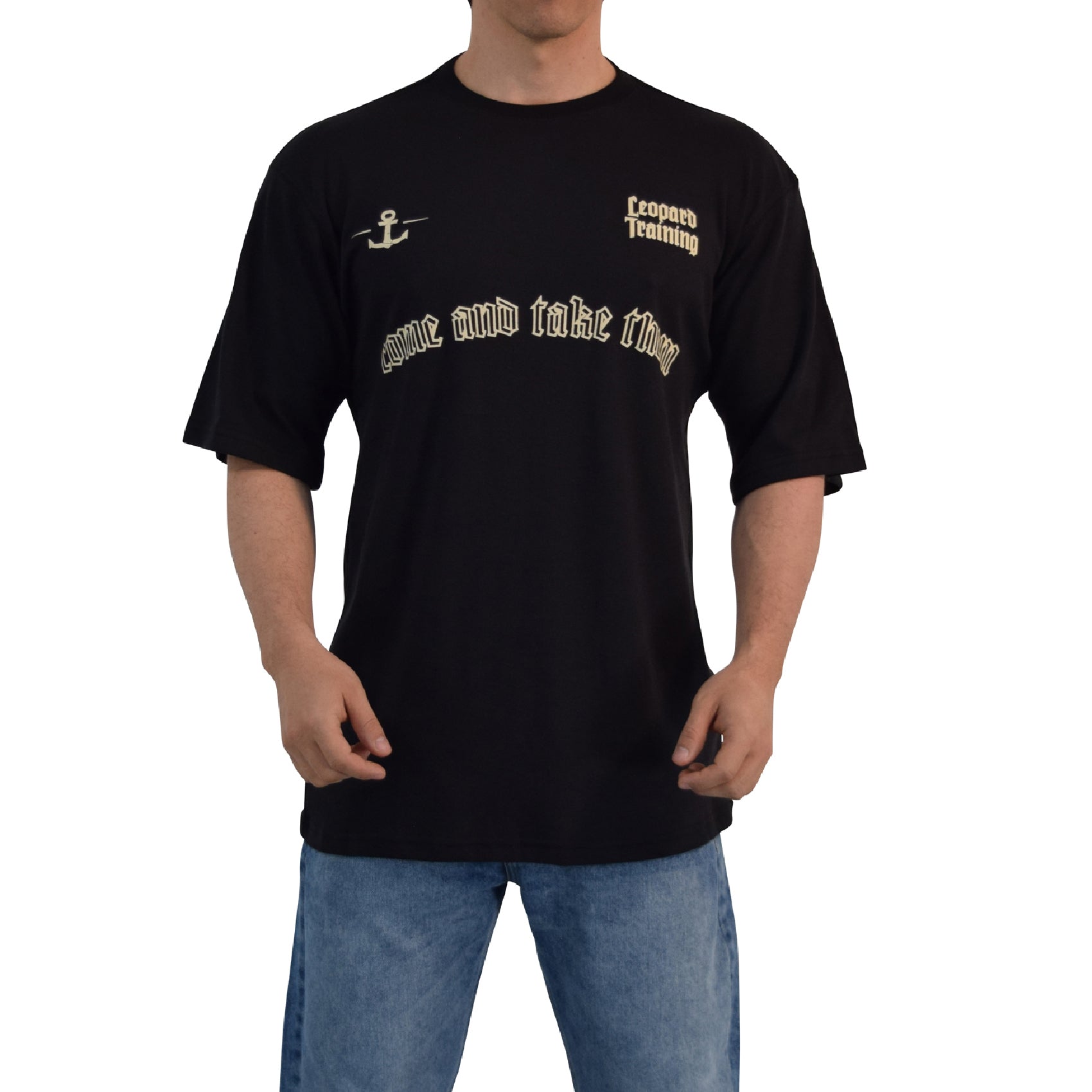 Playera Oversized Spartan Warrior Actions Speak Black