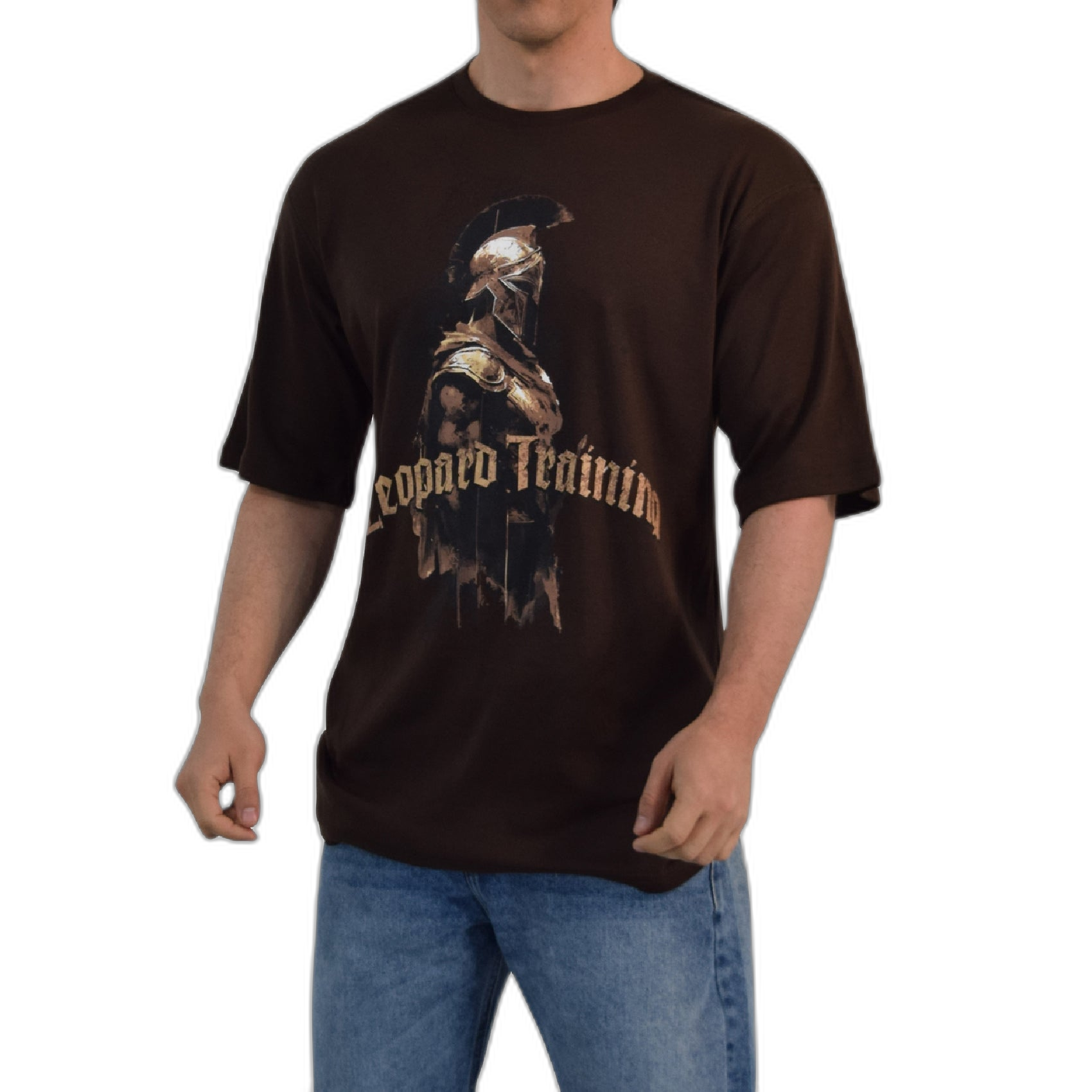 Playera Oversized Spartan Warrior Limits Of Virtue Brown