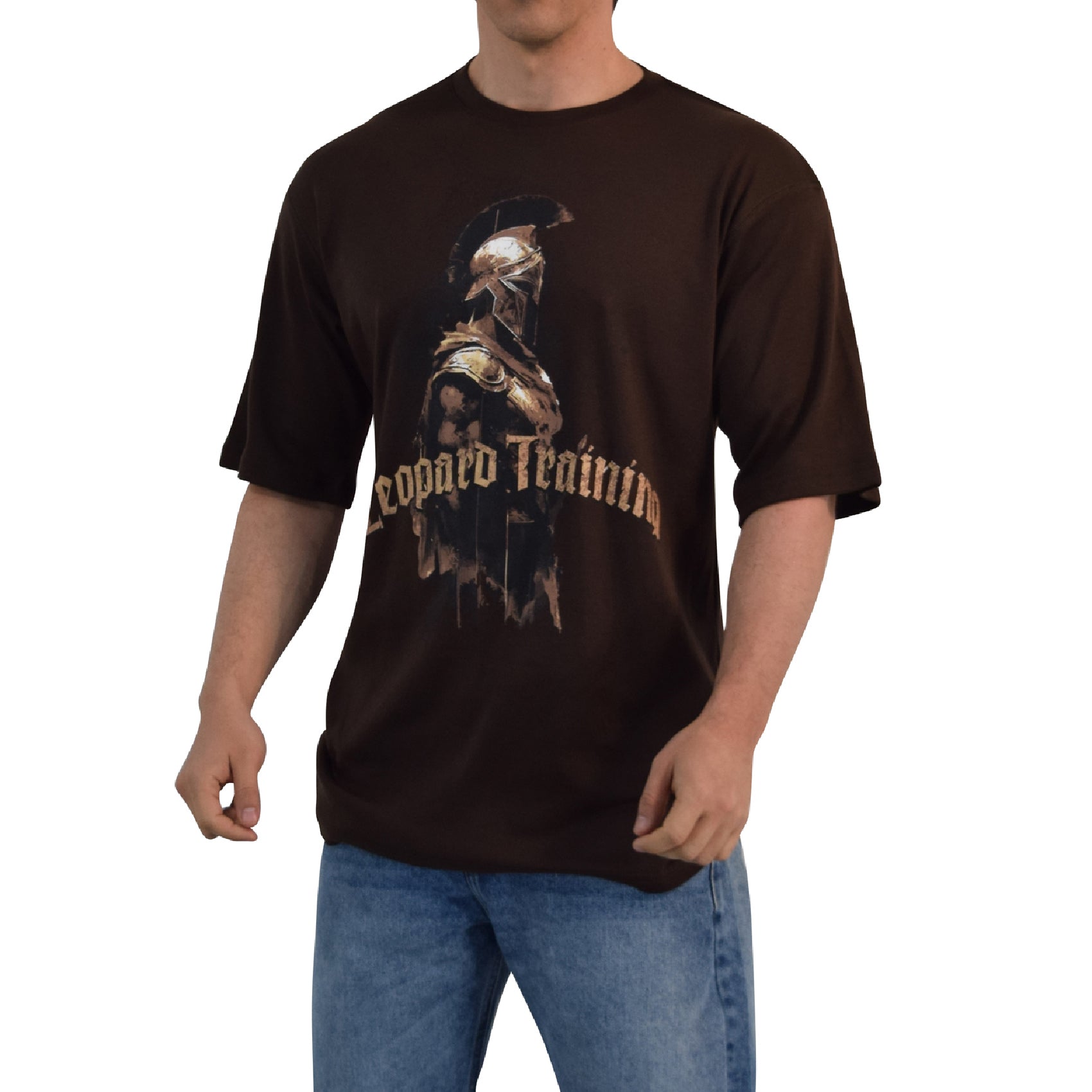 Playera Oversized Spartan Warrior Limits Of Virtue Brown
