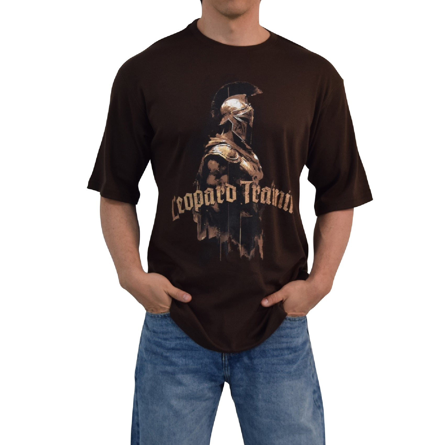 Playera Oversized Spartan Warrior Limits Of Virtue Brown