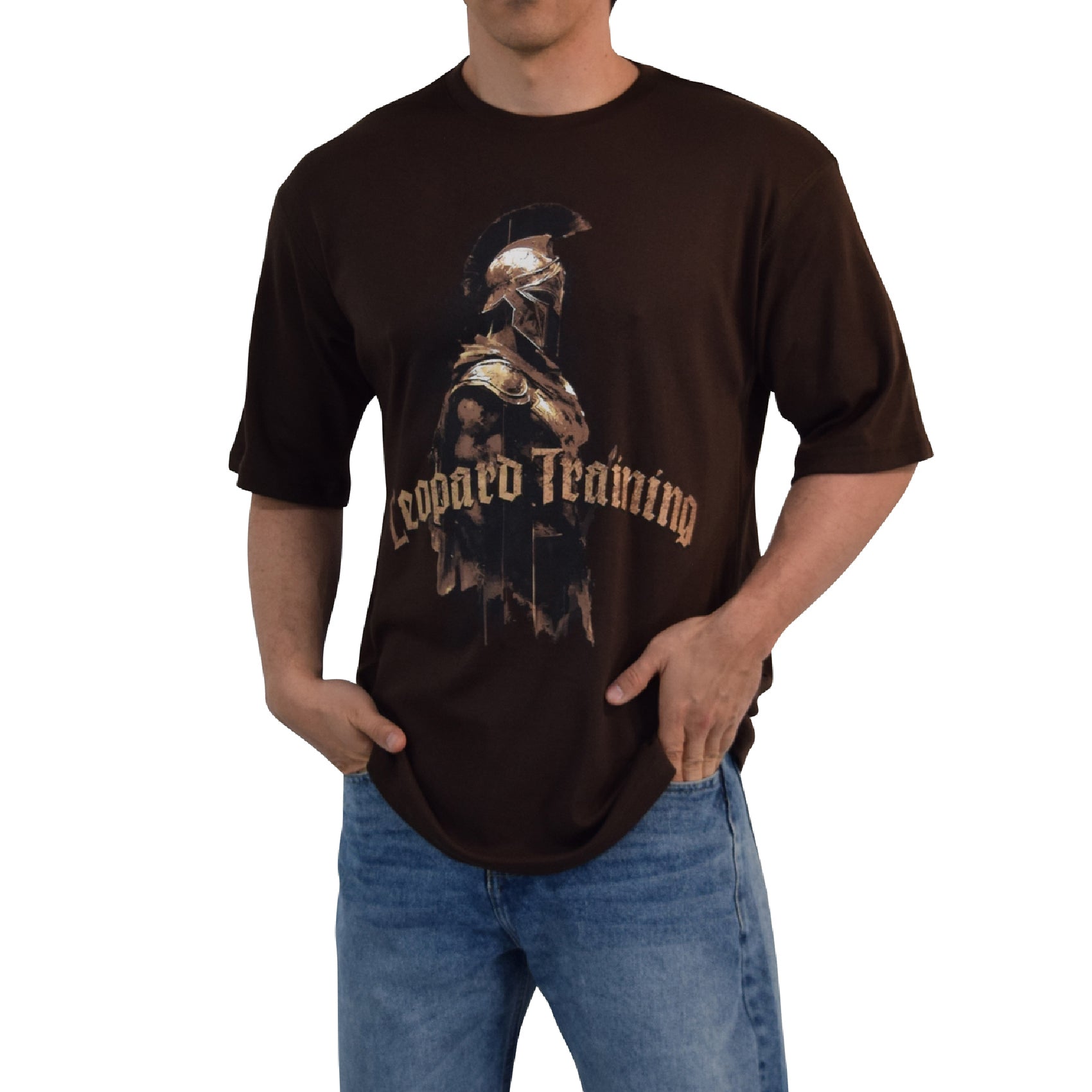 Playera Oversized Spartan Warrior Limits Of Virtue Brown