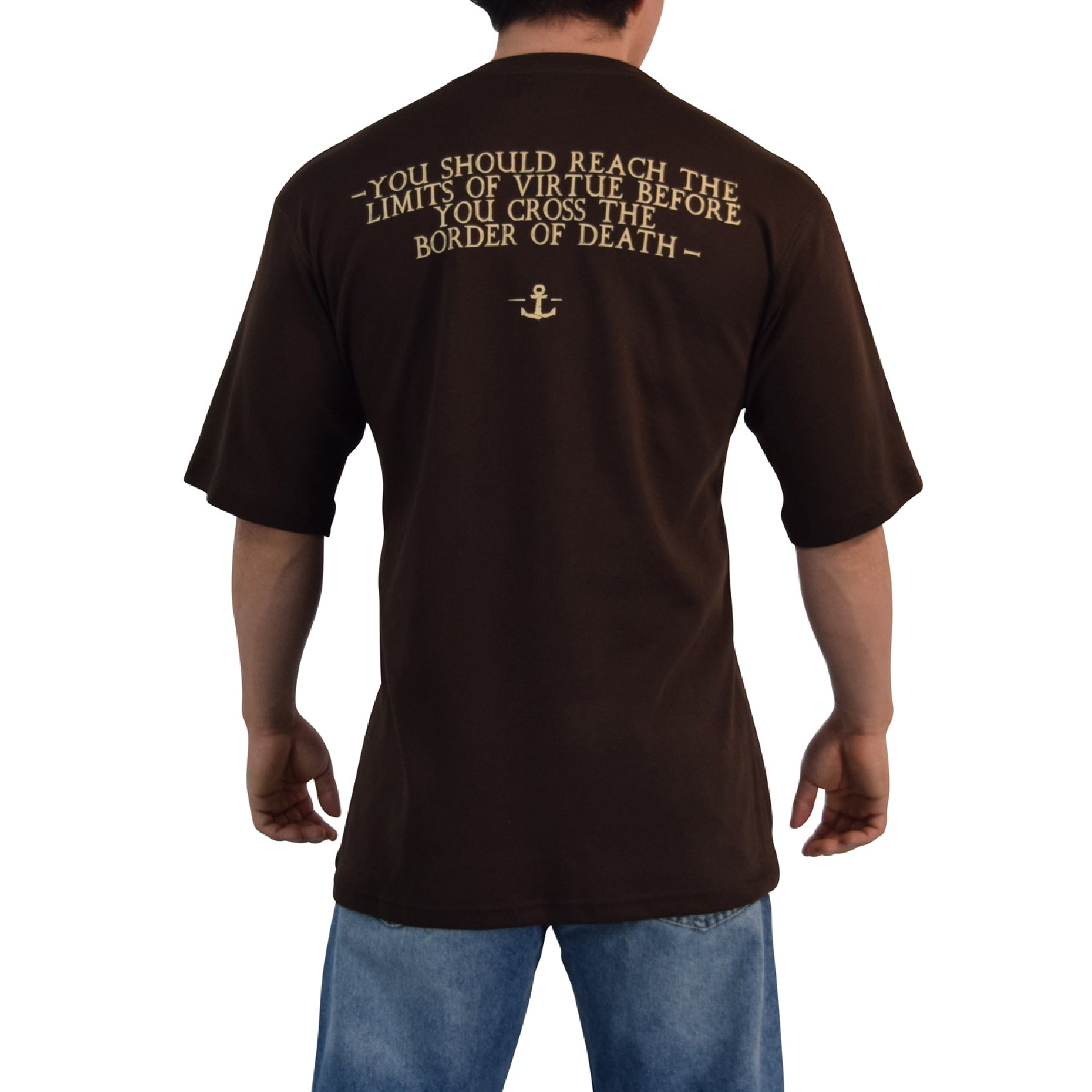 Playera Oversized Spartan Warrior Limits Of Virtue Brown