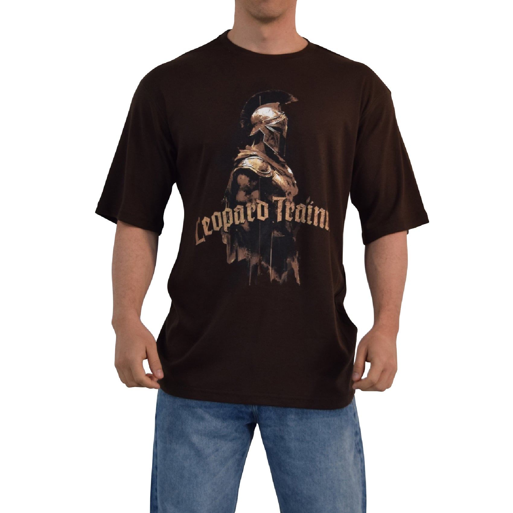 Playera Oversized Spartan Warrior Limits Of Virtue Brown