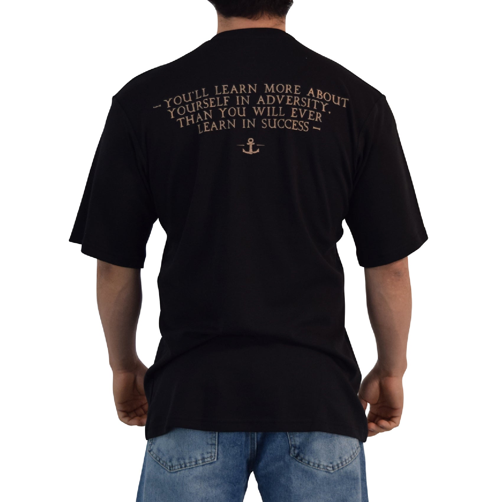 Playera Oversized Spartan Warrior Training Adversity Black