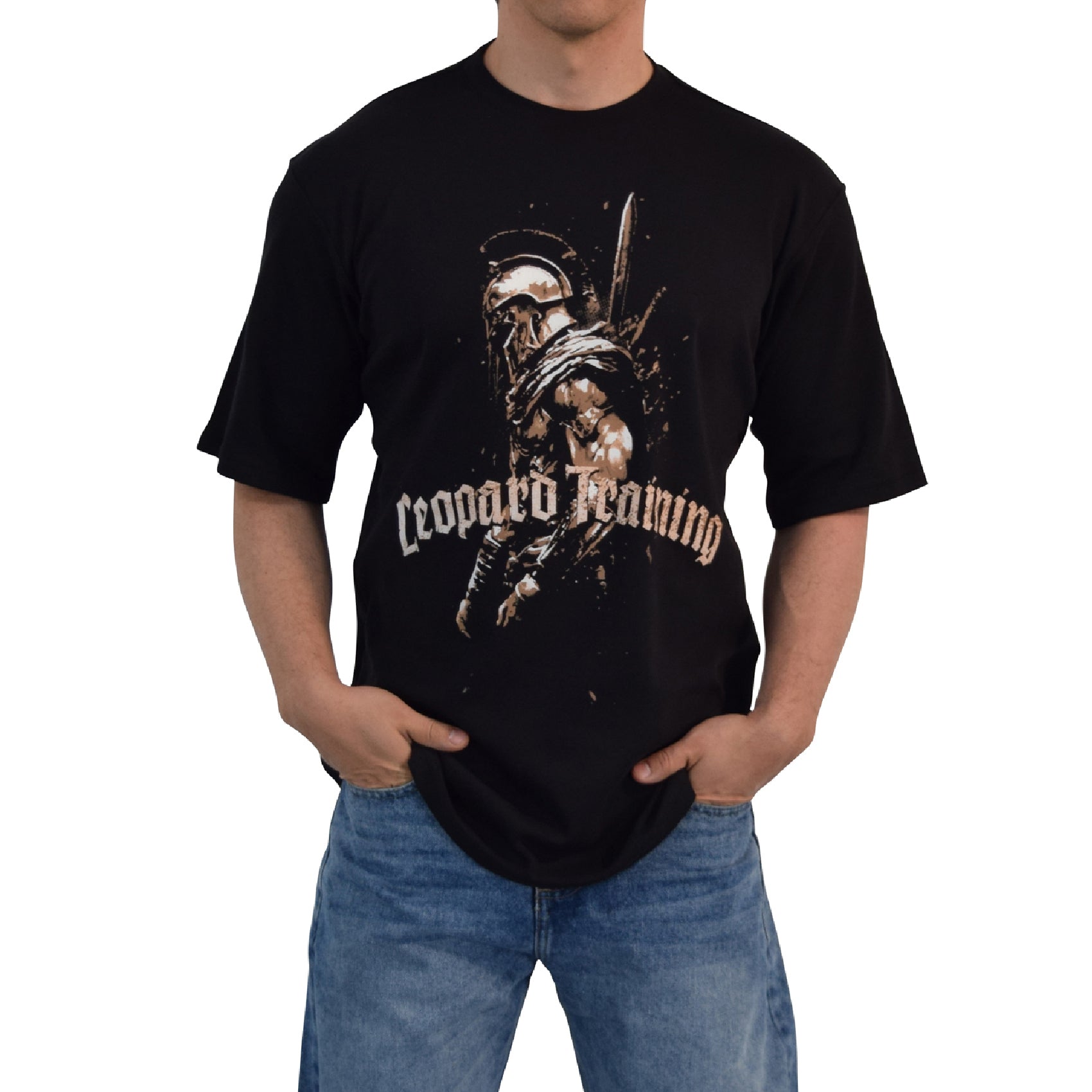 Playera Oversized Spartan Warrior Training Adversity Black