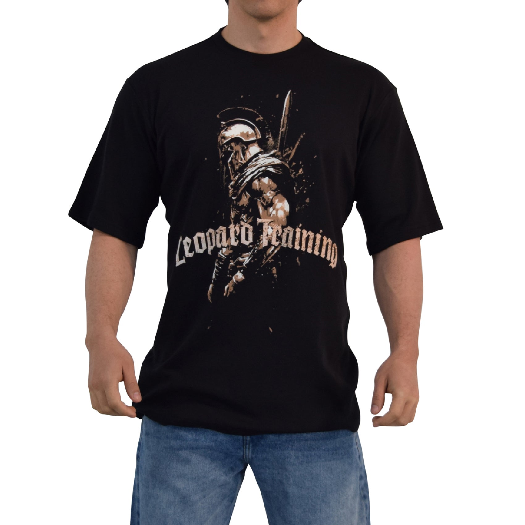 Playera Oversized Spartan Warrior Training Adversity Black