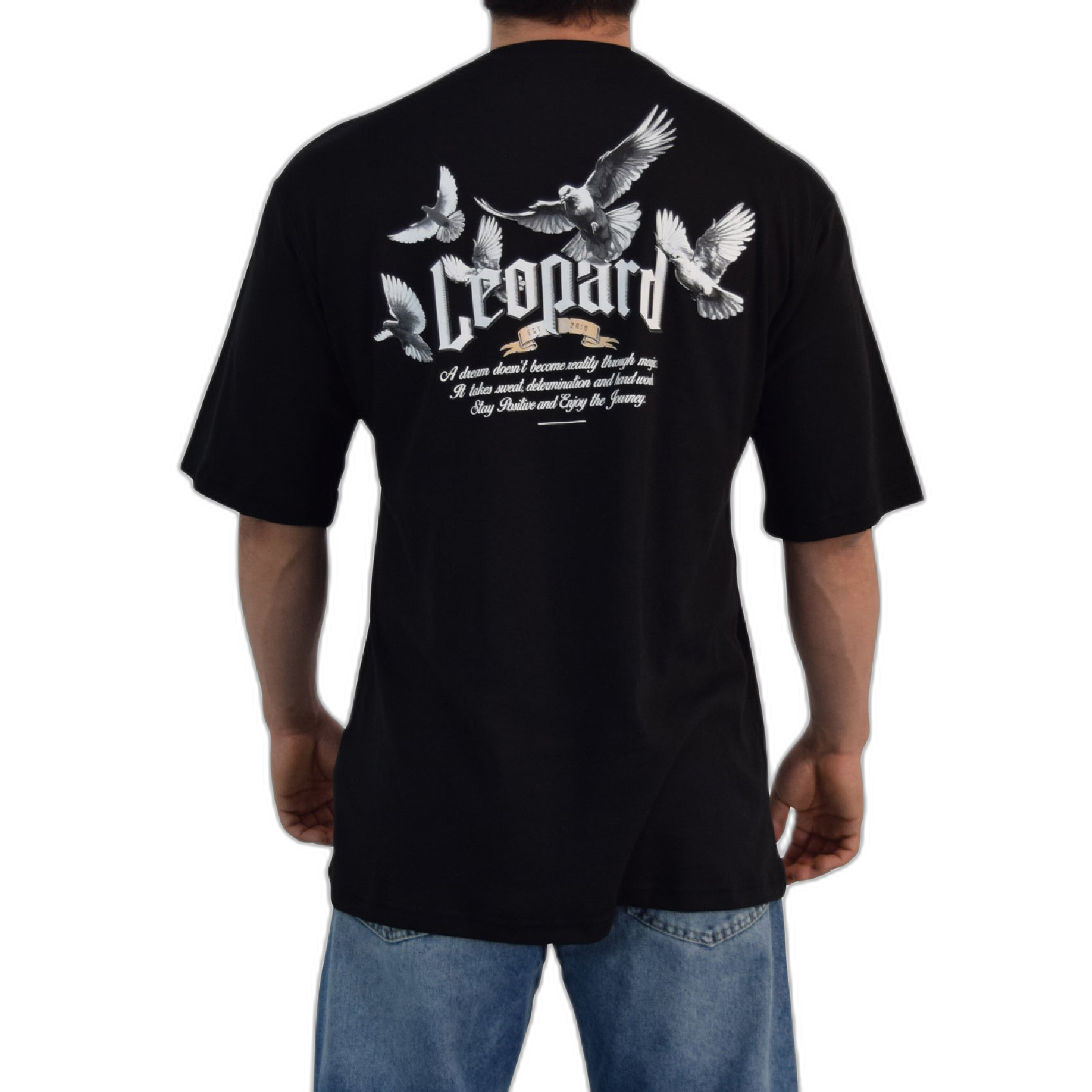 Playera Oversized Freedom Pigeon Black