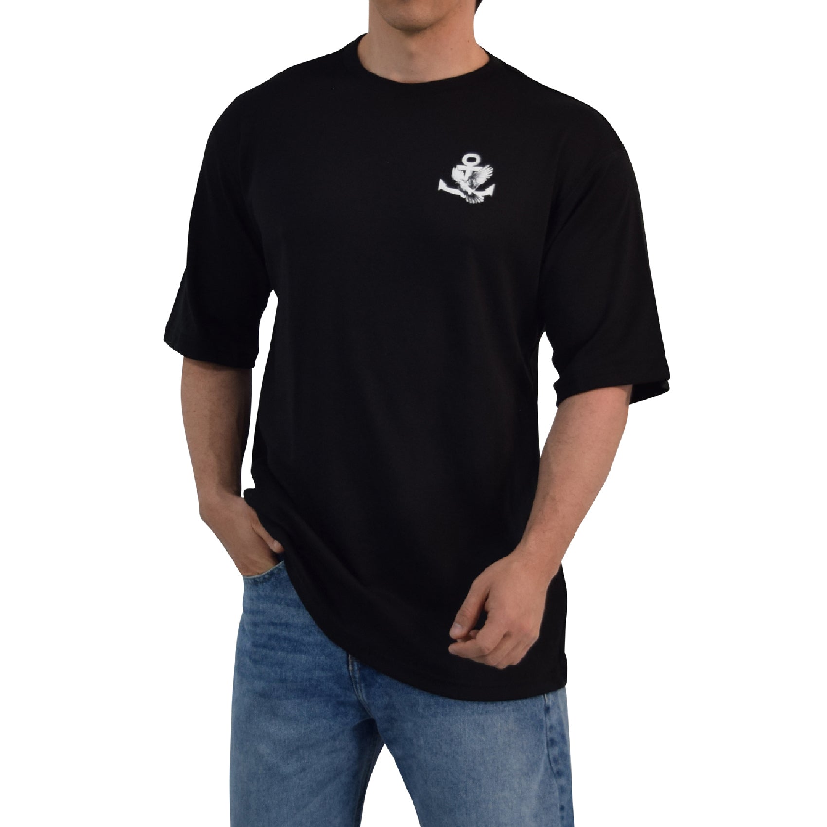 Playera Oversized Freedom Pigeon Black